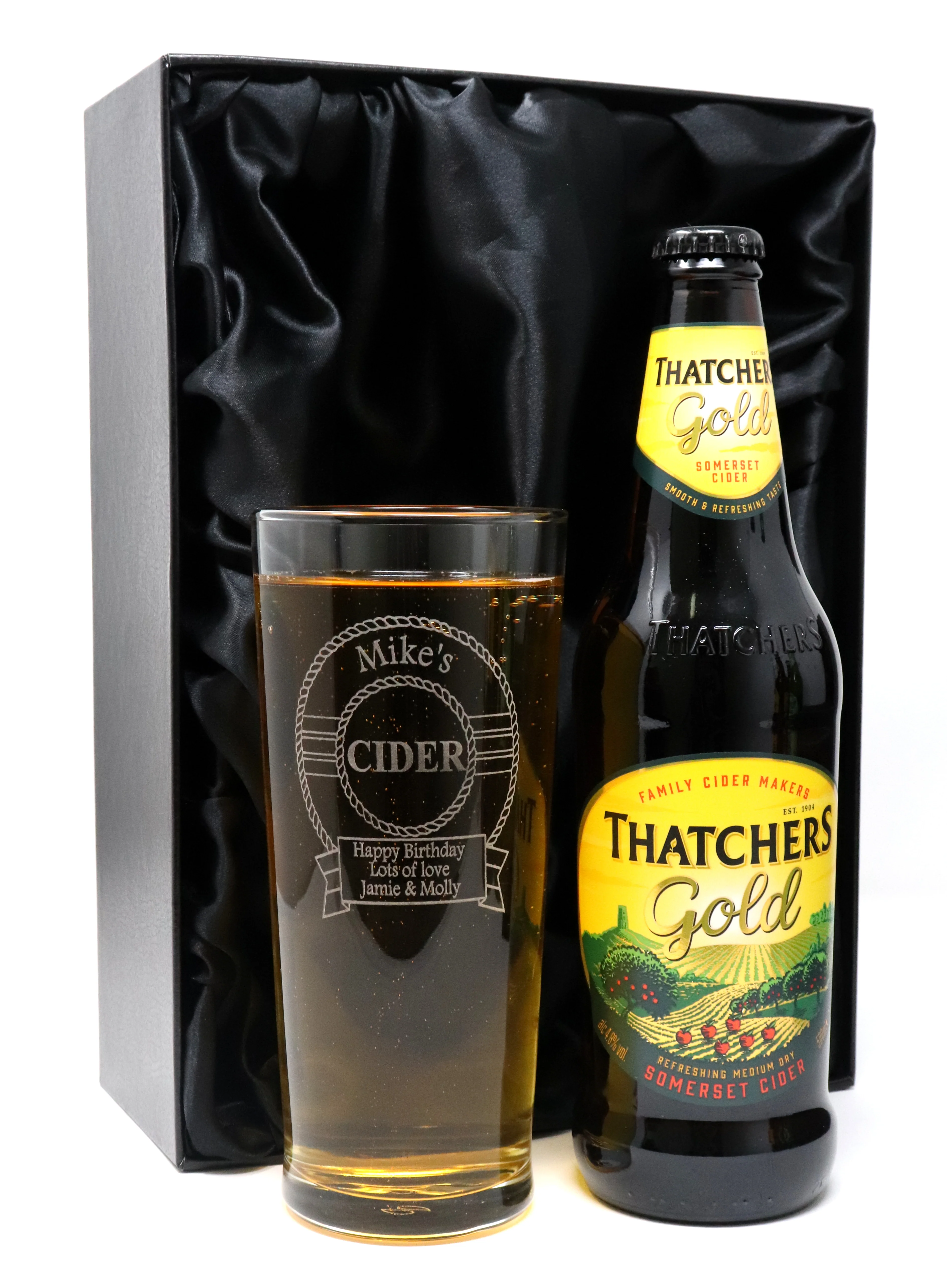 Personalised Pint Glass & Cider Gift Set - Cider Design - Image 5
