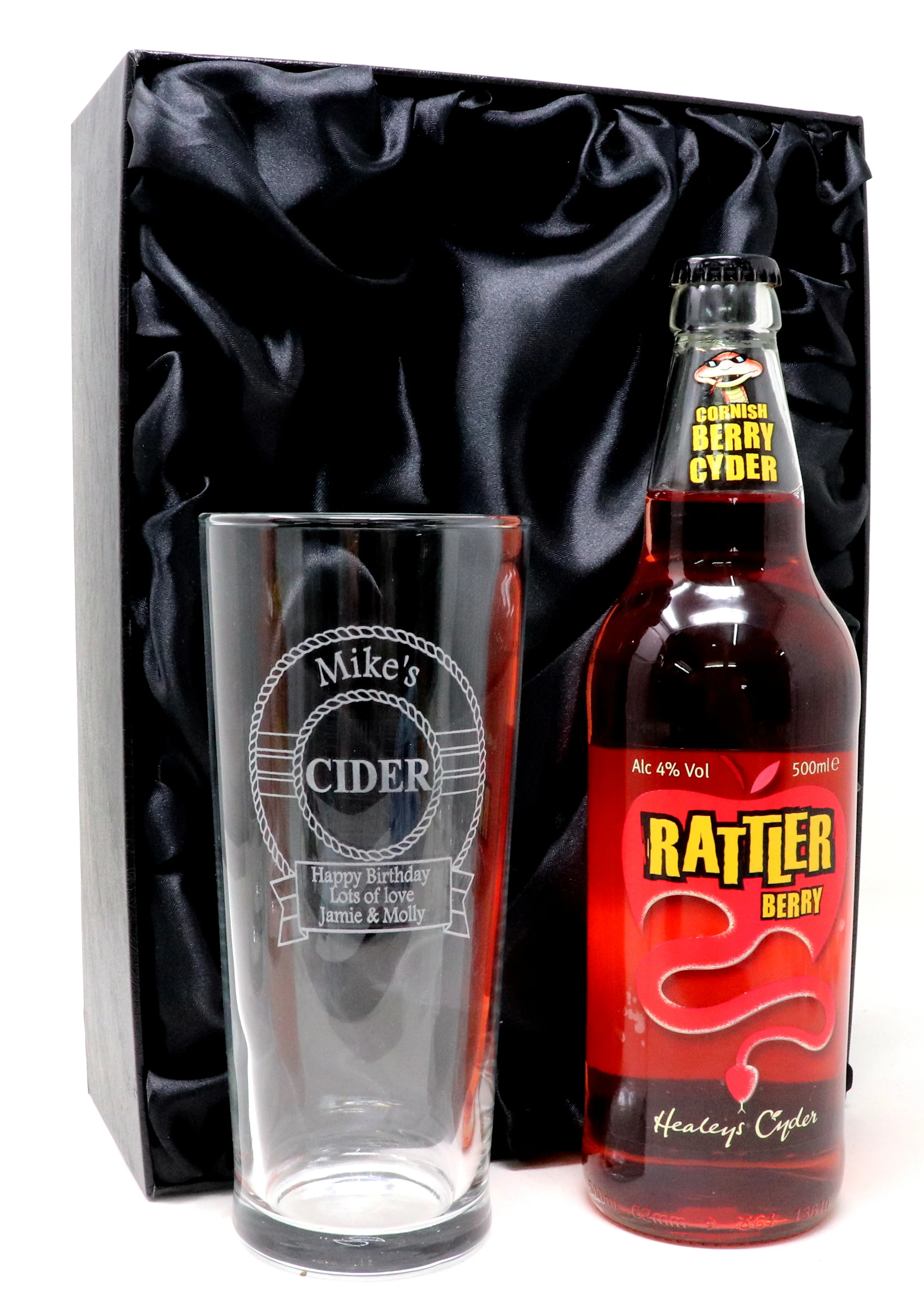 Personalised Pint Glass & Cider Gift Set - Cider Design - Image 6