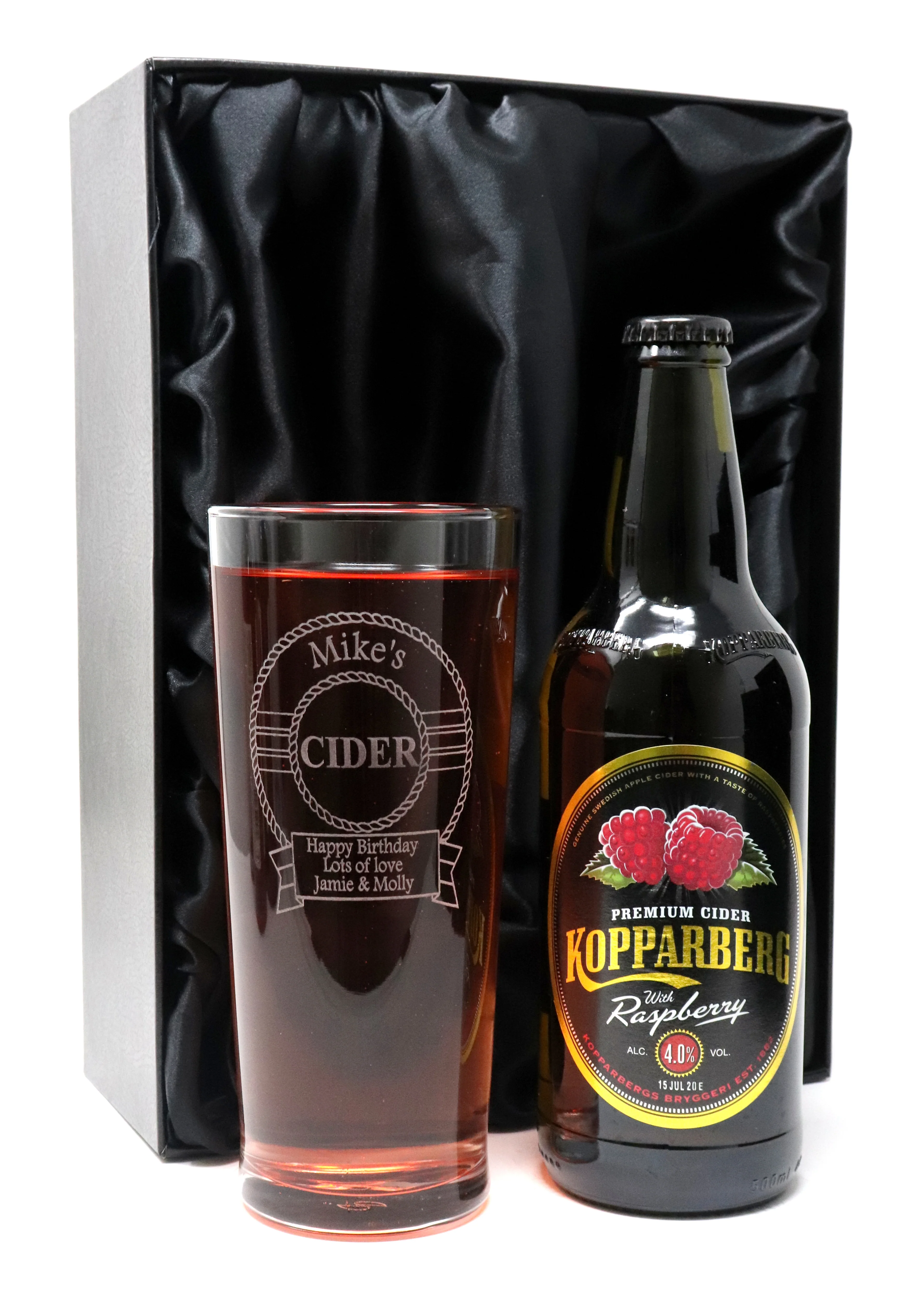 Personalised Pint Glass & Cider Gift Set - Cider Design - Image 7