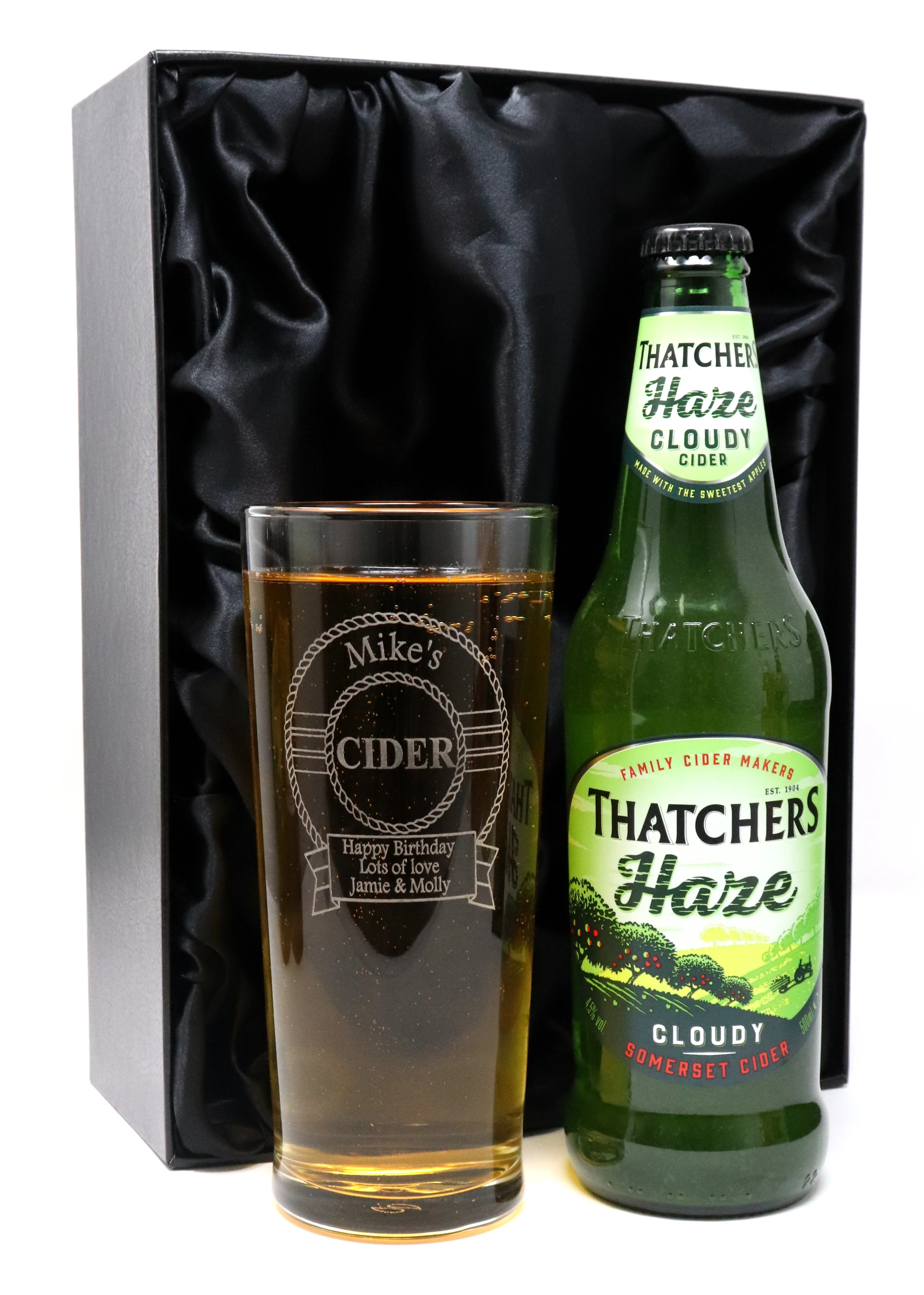 Personalised Pint Glass & Cider Gift Set - Cider Design - Image 8