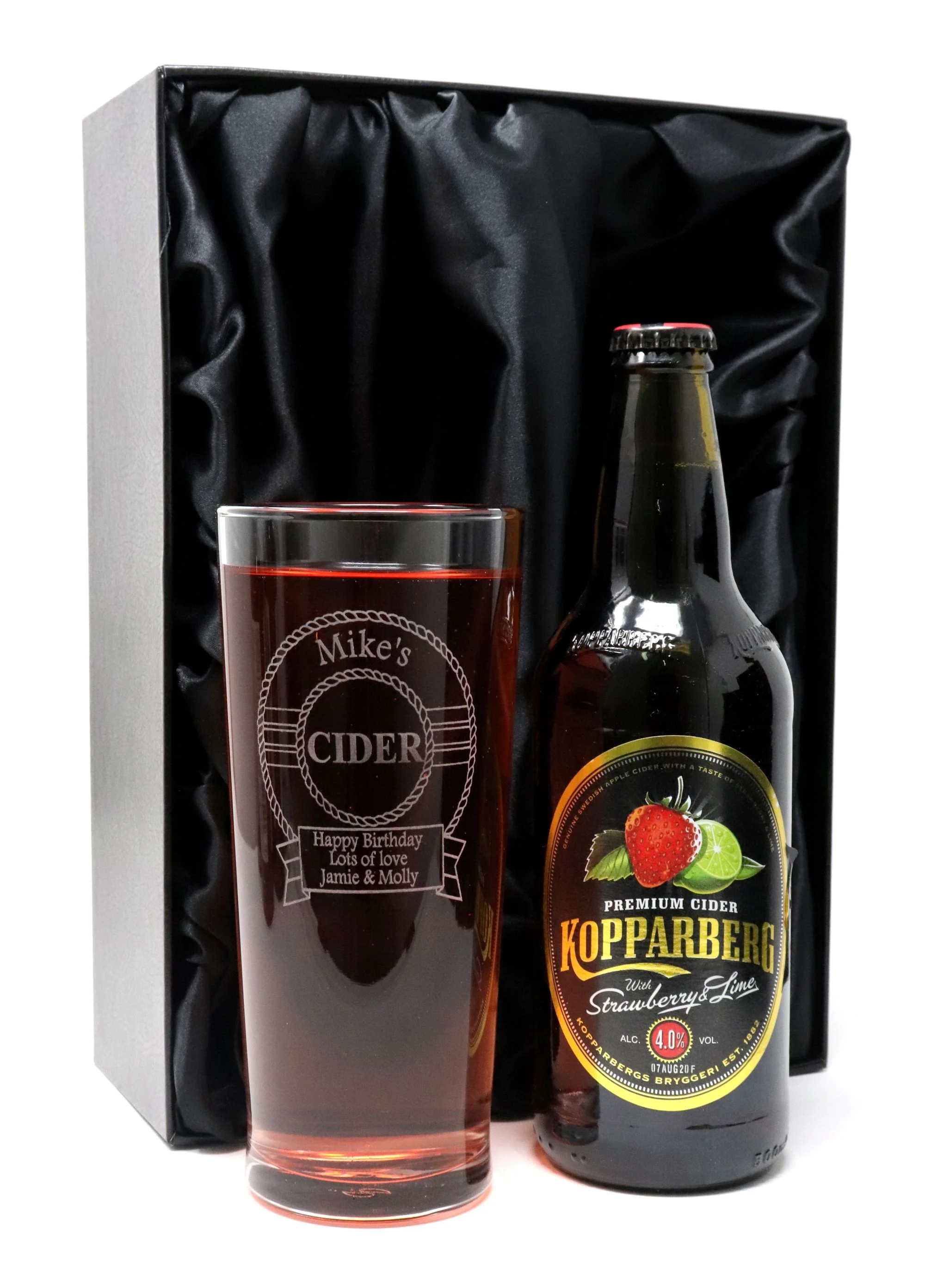 Personalised Pint Glass & Cider Gift Set - Cider Design - Image 9