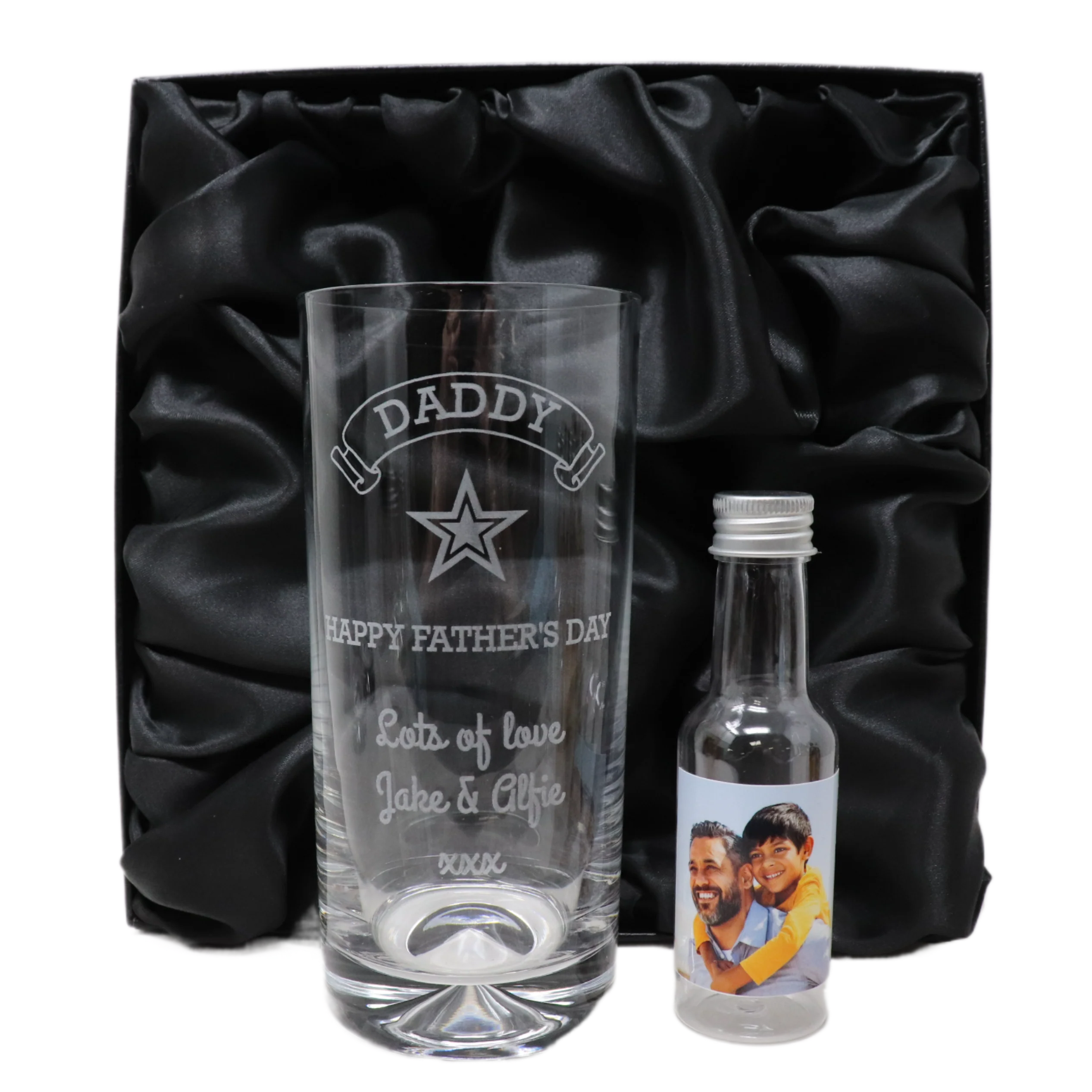 Personalised Highball Glass & Photo Design Mini Alcohol Bottle - Fathers Day Design - Image 6