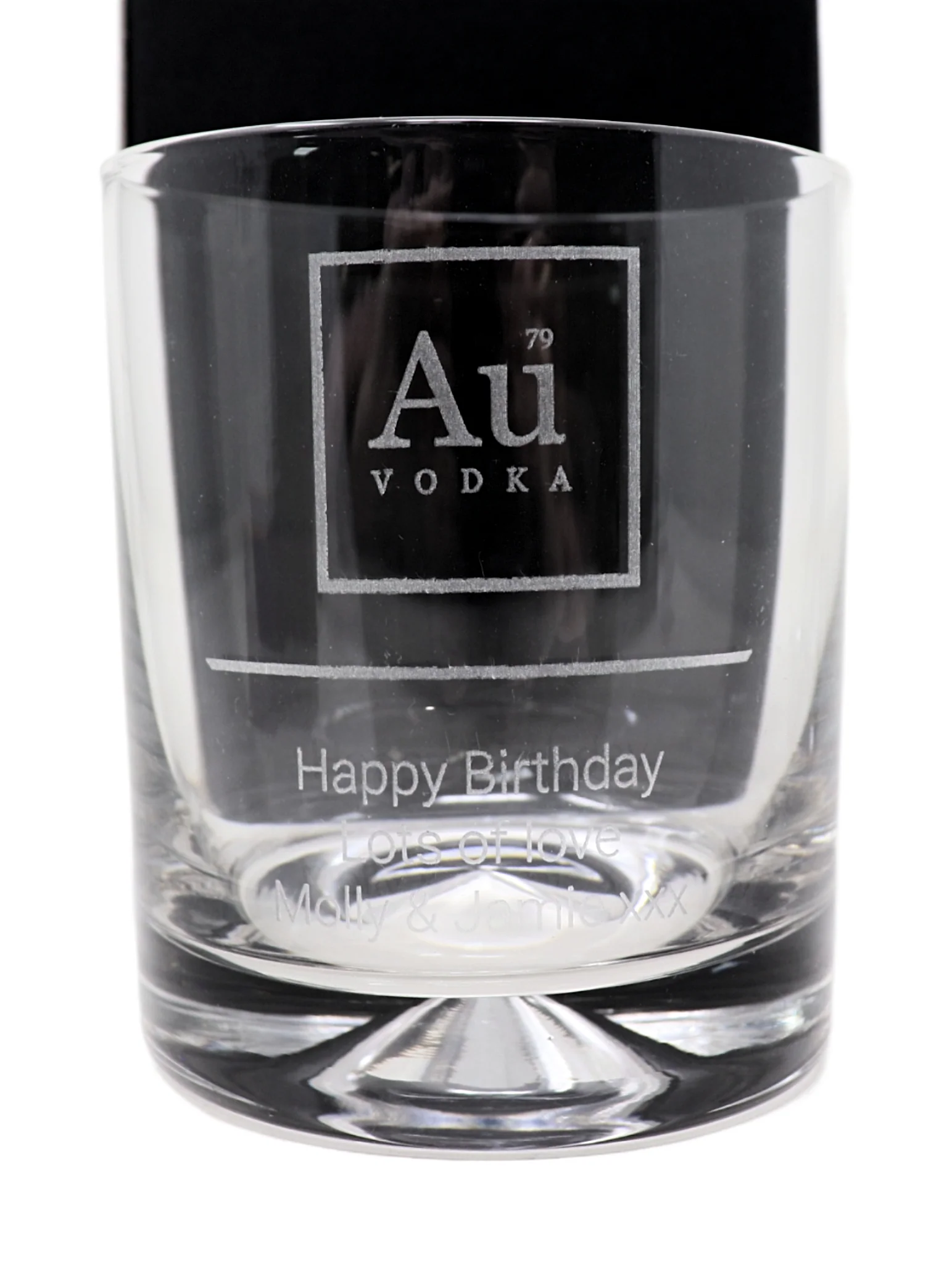 Personalised Glass Tumbler - Au Vodka Design - Image 2