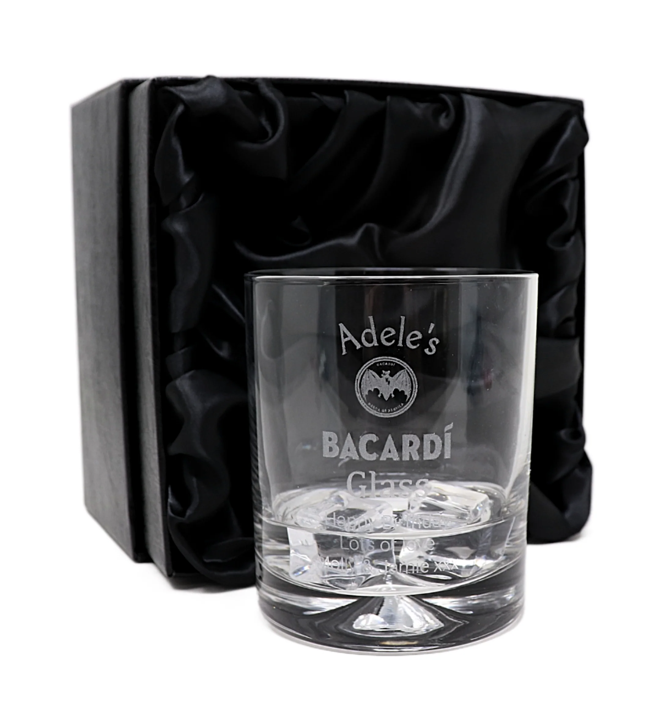 Personalised Glass Tumbler - Bacardi Design - Image 3