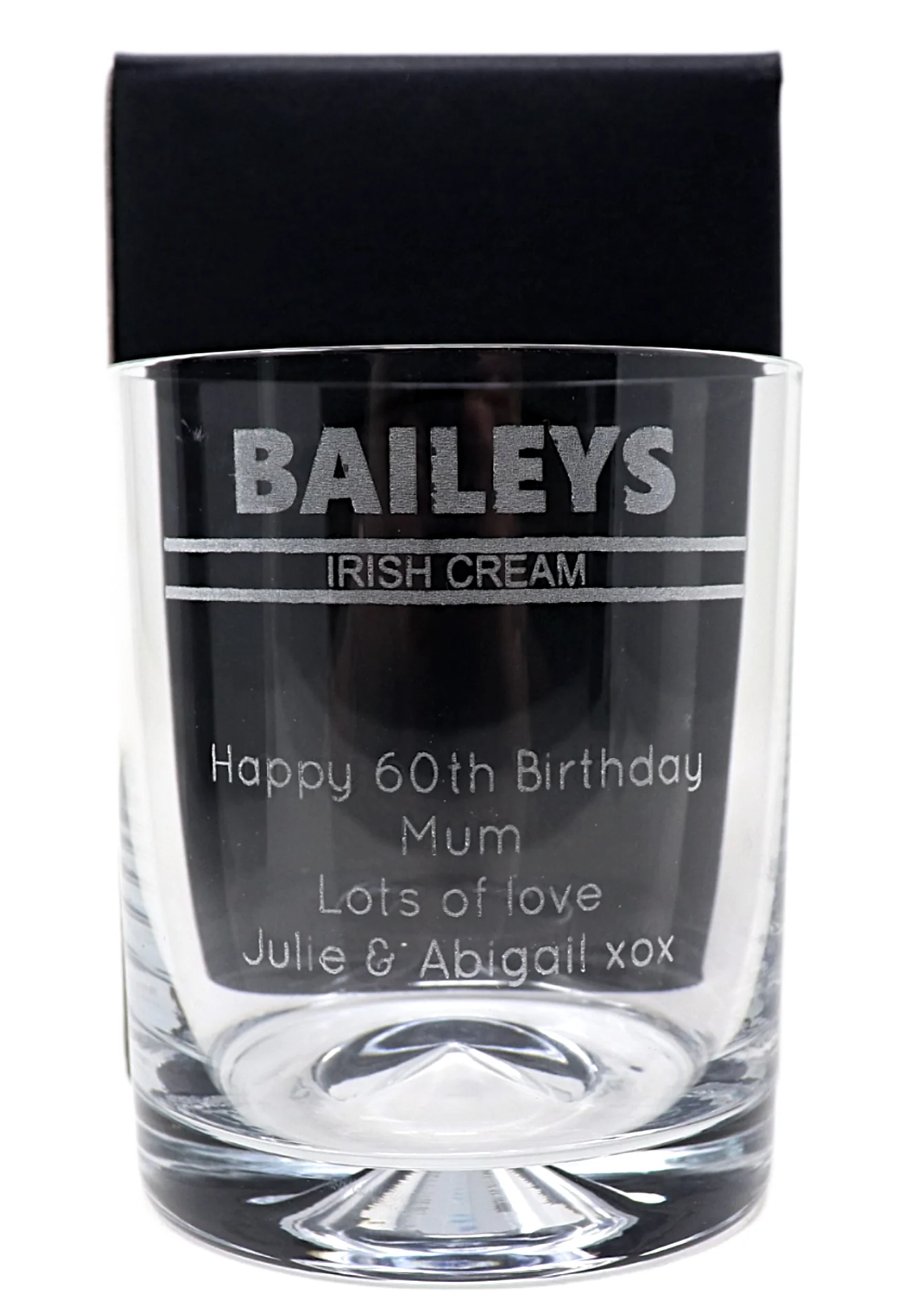 Personalised Glass Tumbler - Baileys Banner Design - Image 2