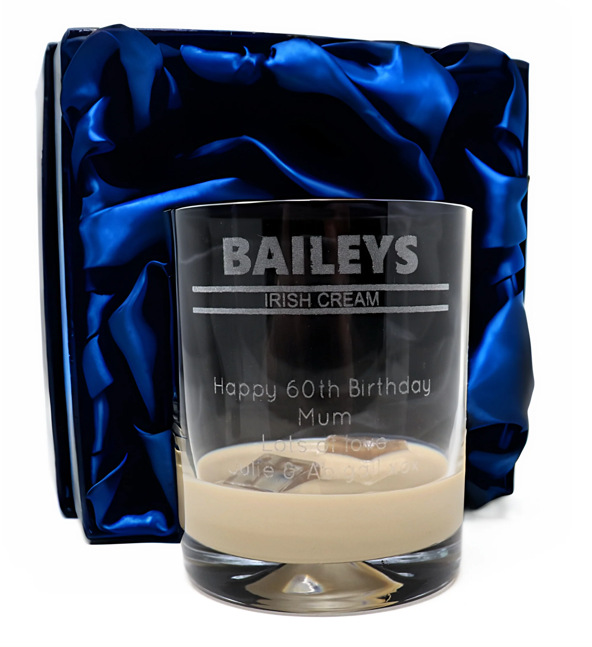 Personalised Glass Tumbler - Baileys Banner Design - Image 3