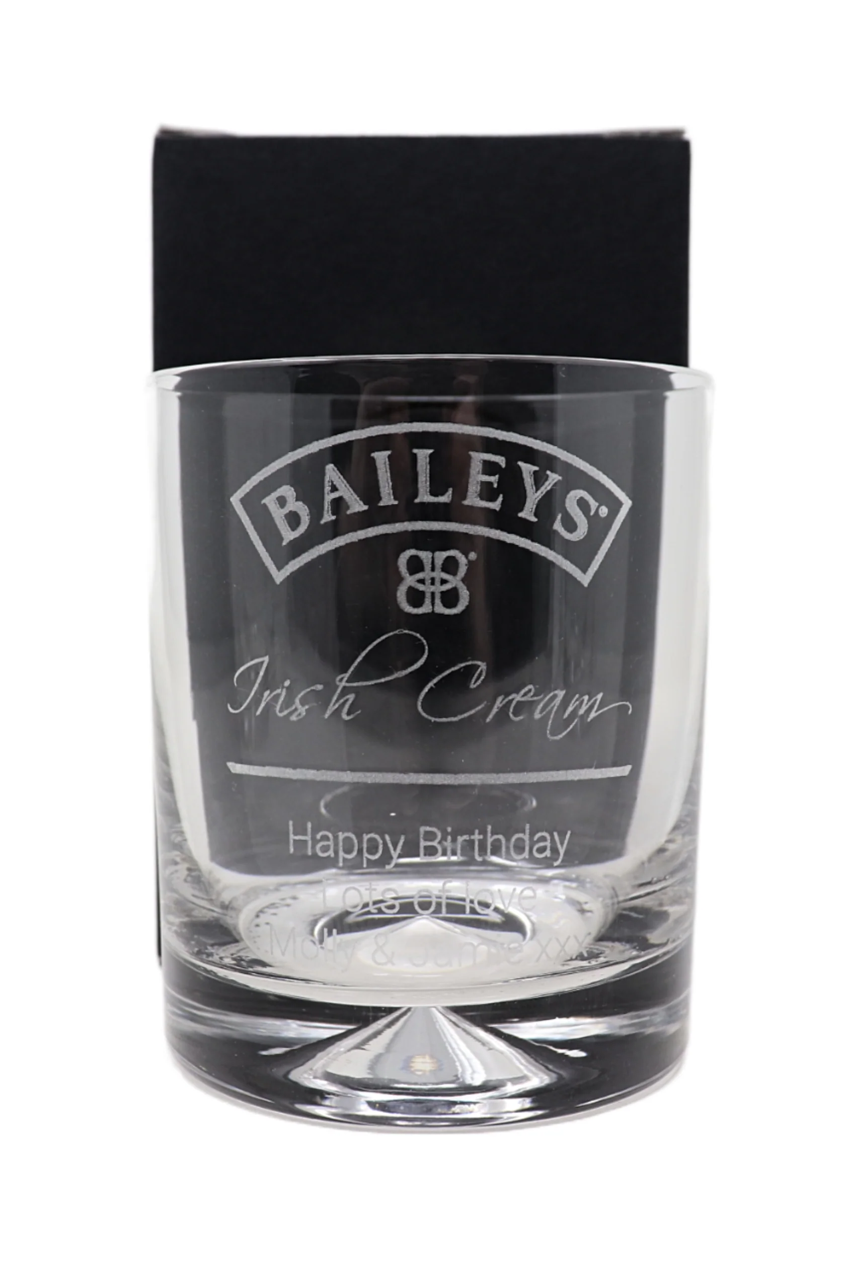 Personalised Glass Tumbler - Baileys Label Design - Image 2