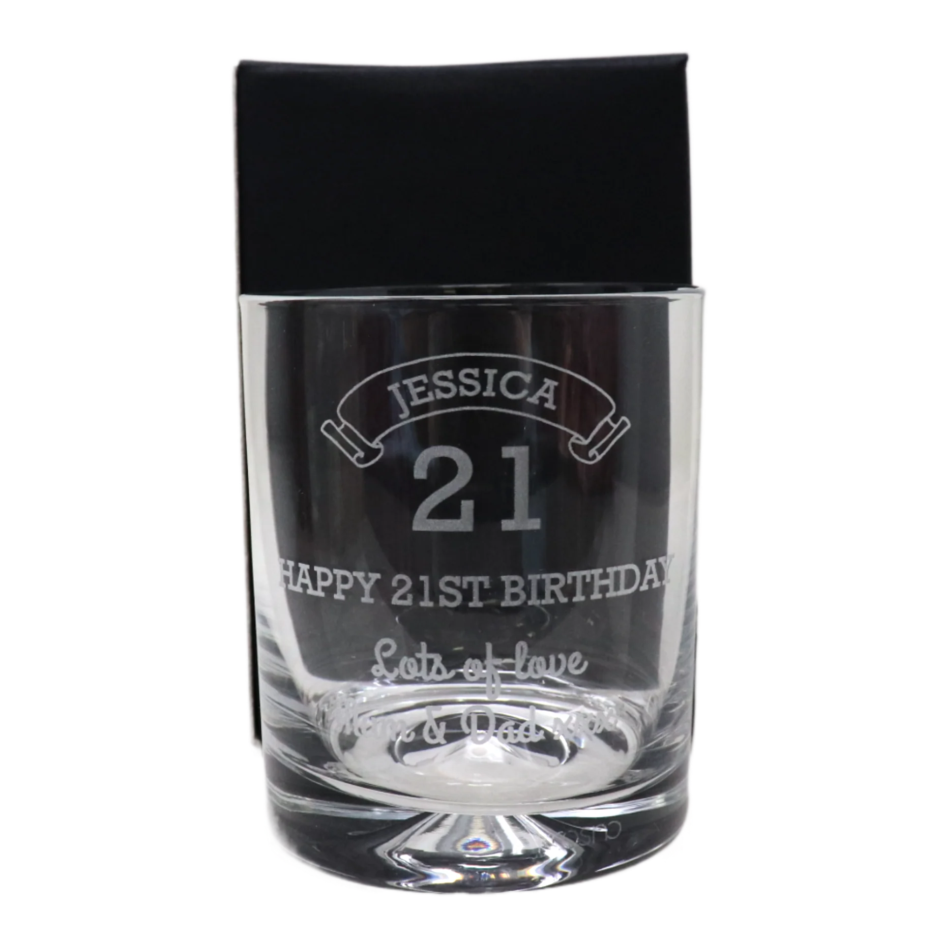 Personalised Birthday Age Glass Tumbler - Image 2