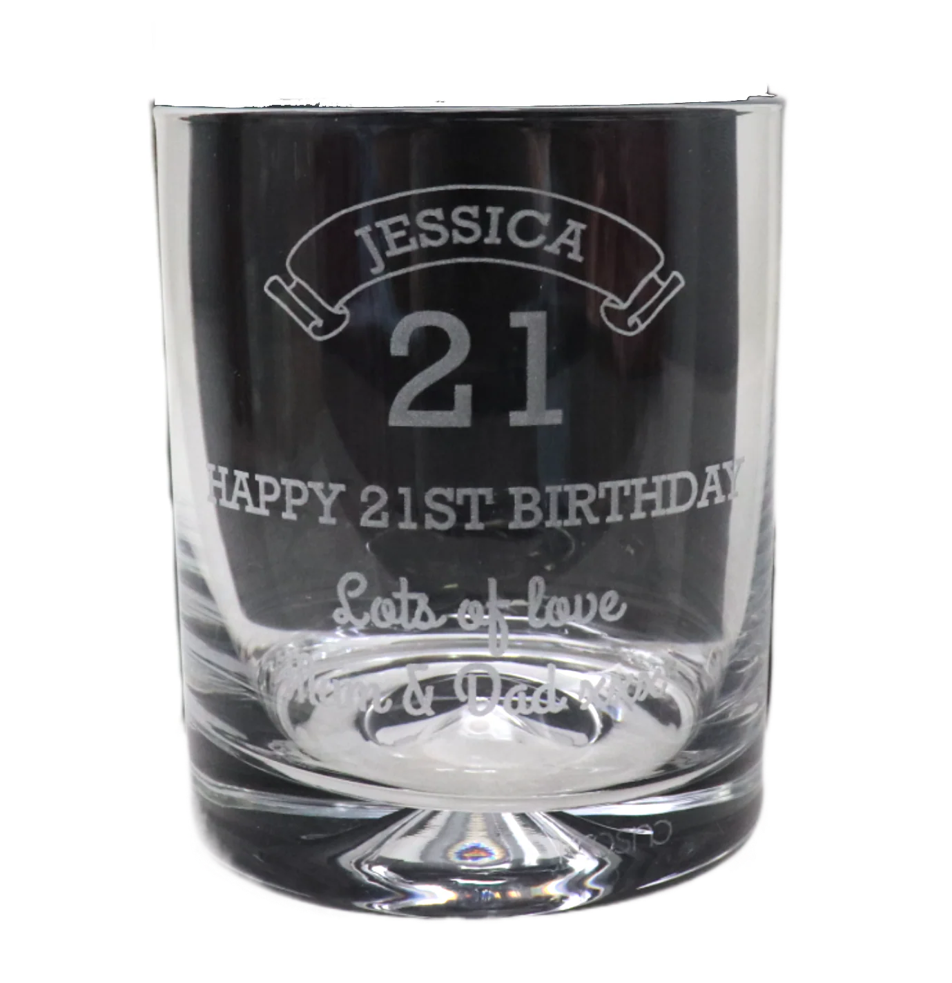 Personalised Birthday Age Glass Tumbler - Image 3