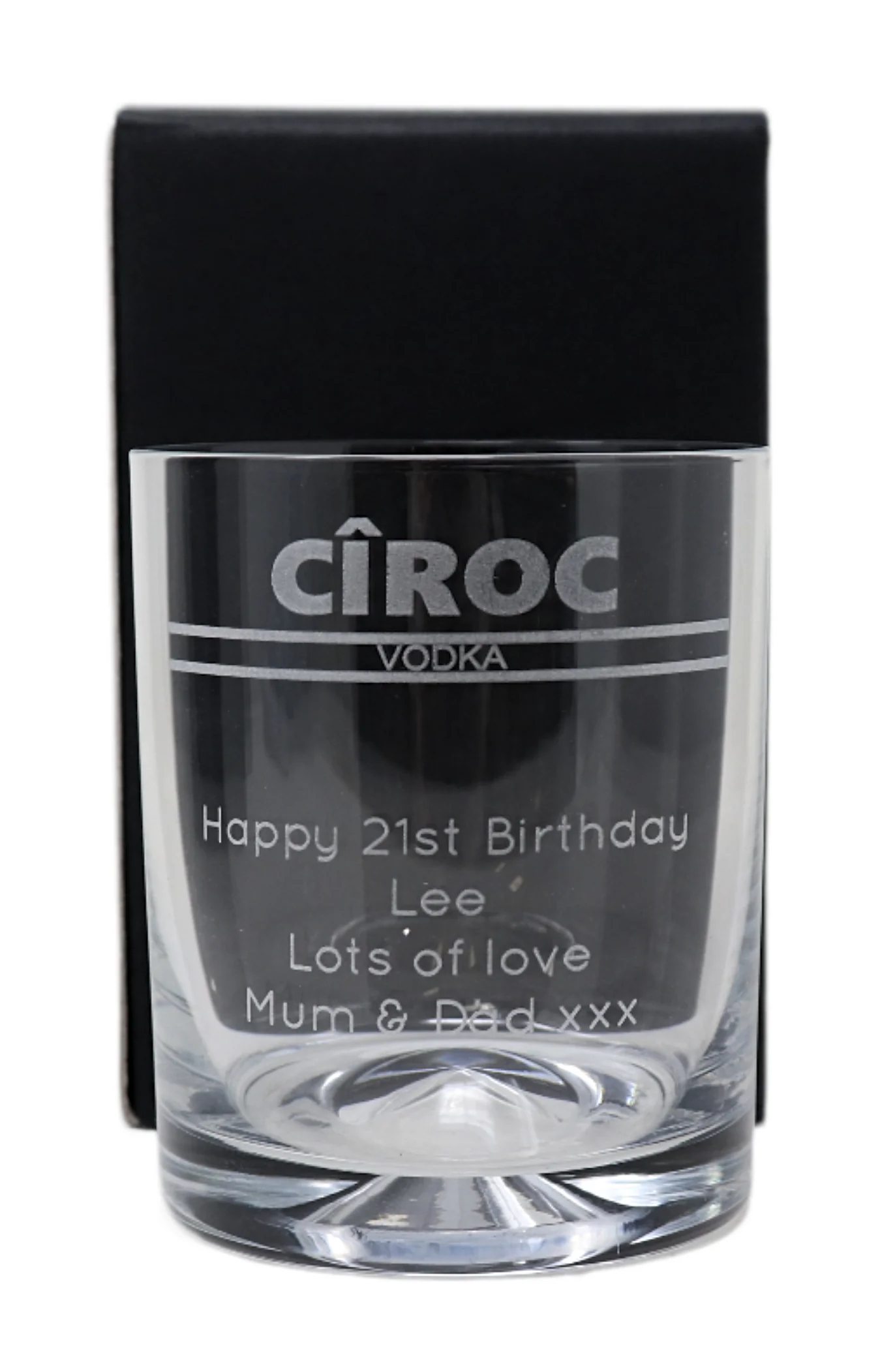 Personalised Glass Tumbler - Ciroc Banner Design - Image 2