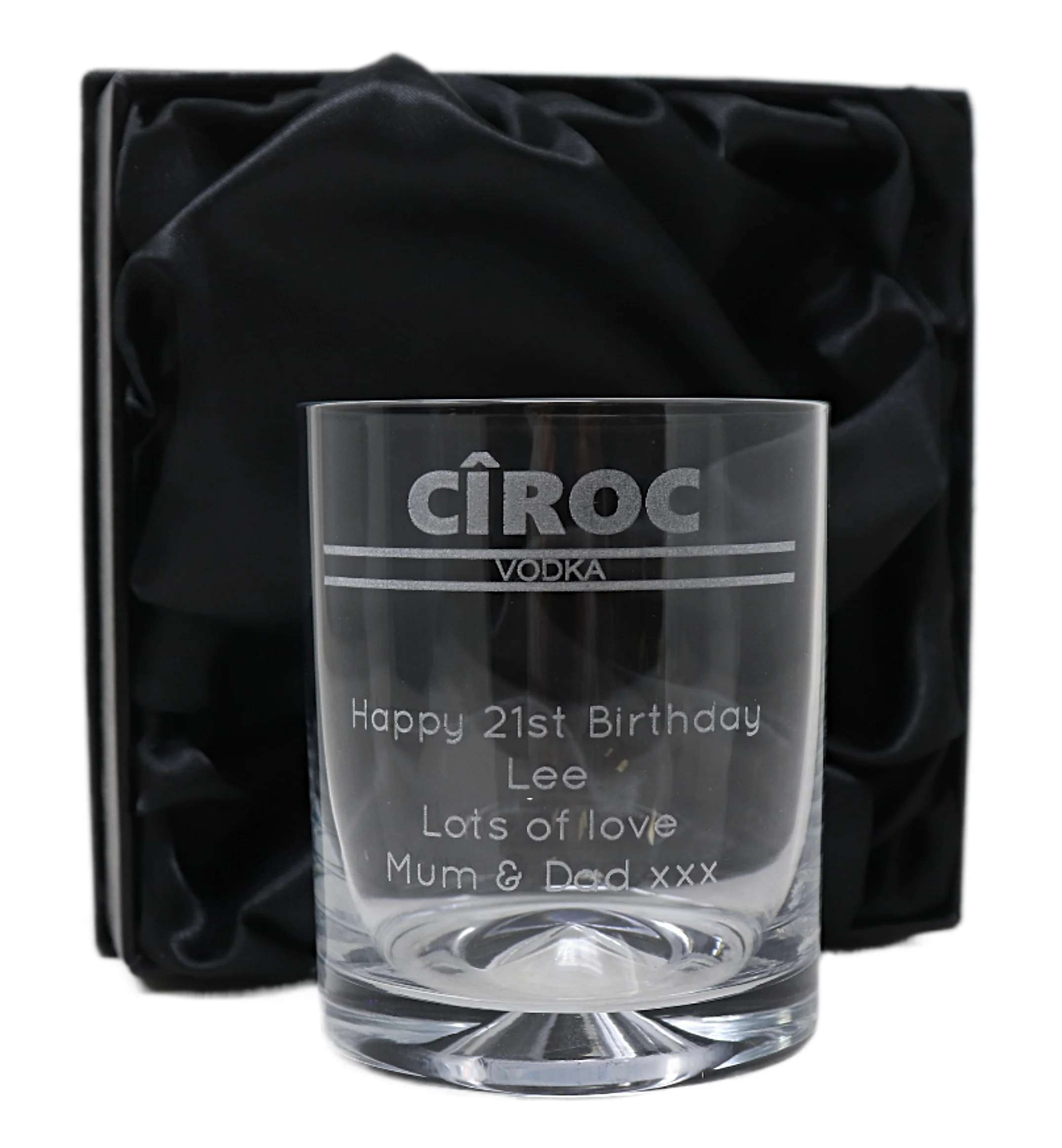 Personalised Glass Tumbler - Ciroc Banner Design - Image 3