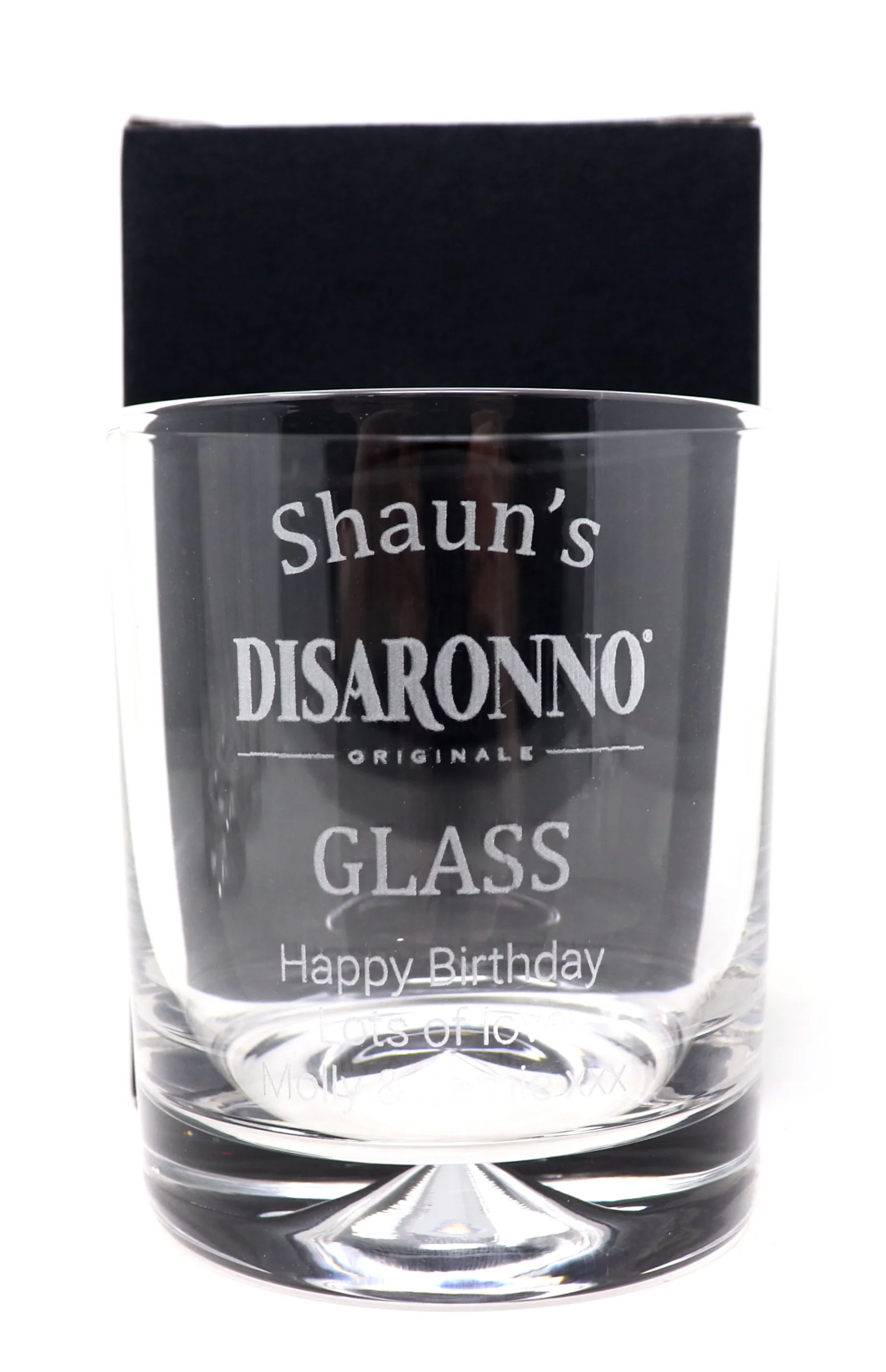 Personalised Glass Tumbler - Disaronno Design - Image 3