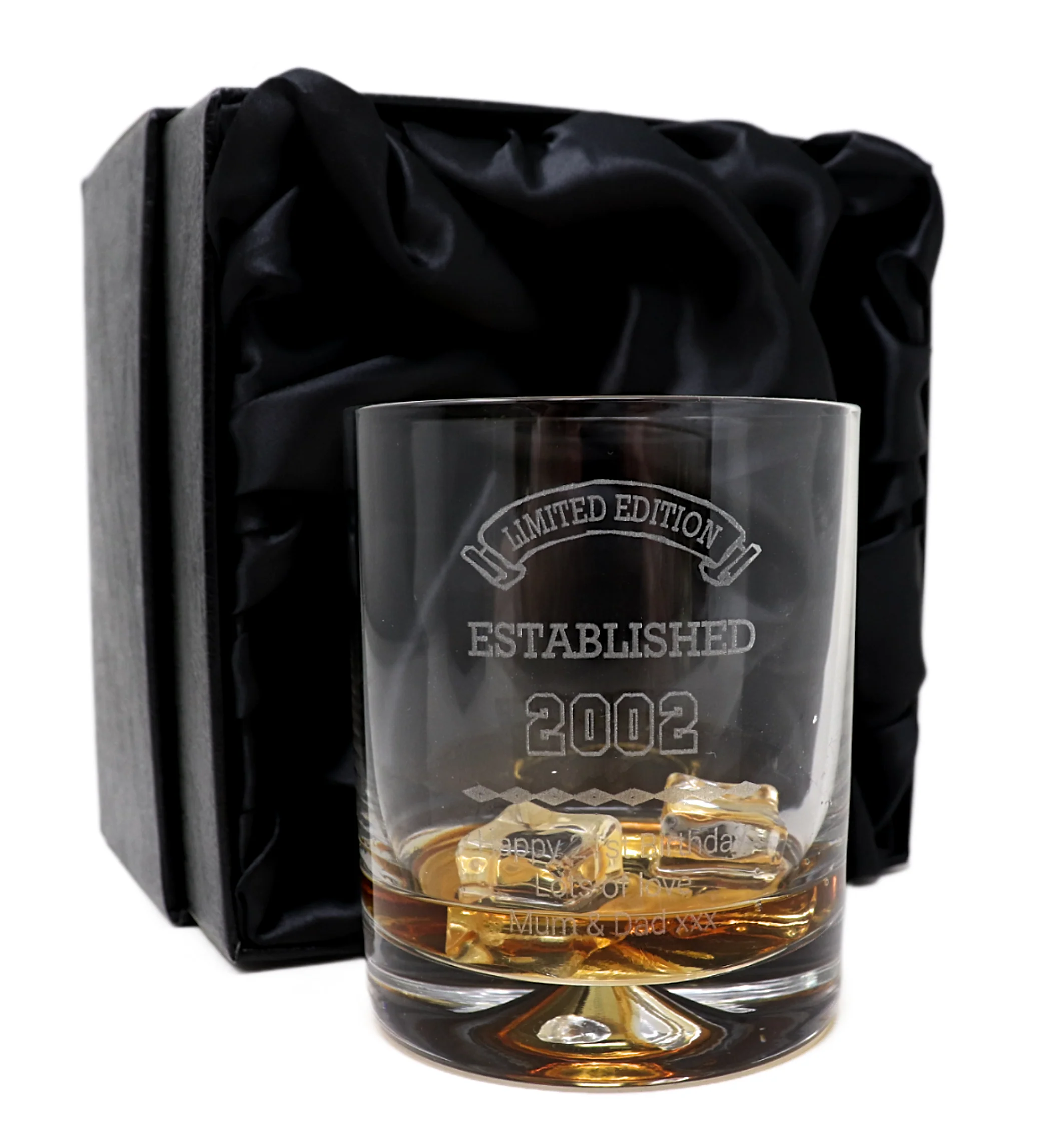 Personalised Glass Tumbler - Established Birthday Design - Image 4
