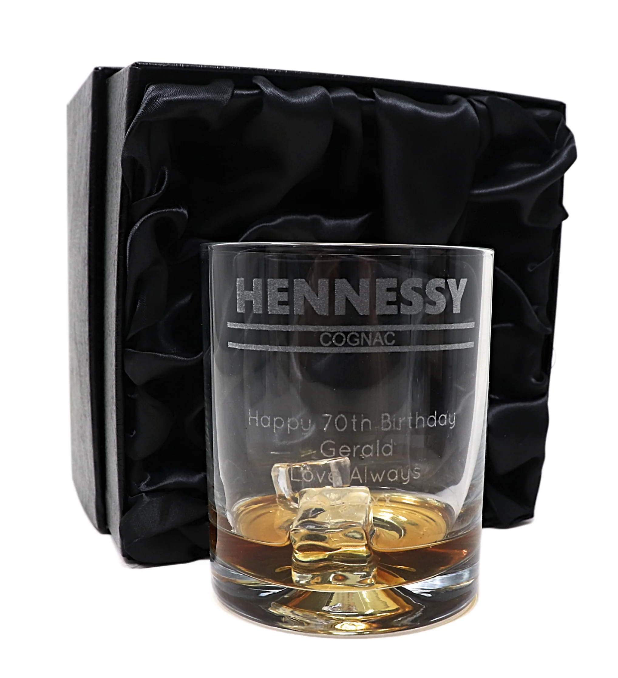 Personalised Glass Tumbler - Hennessy Cognac Banner Design - Image 3