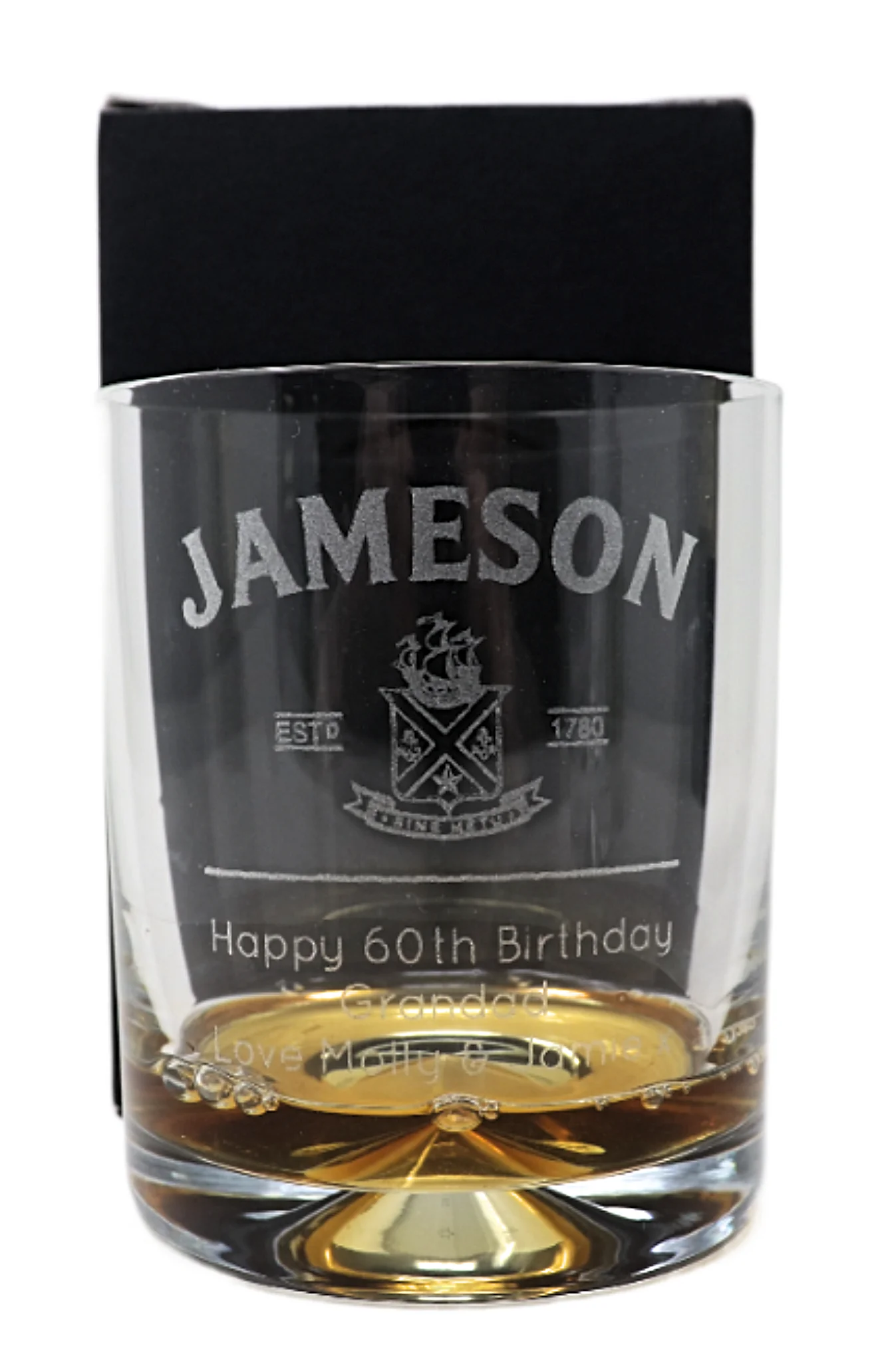 Personalised Glass Tumbler - Jameson Label Design - Image 3