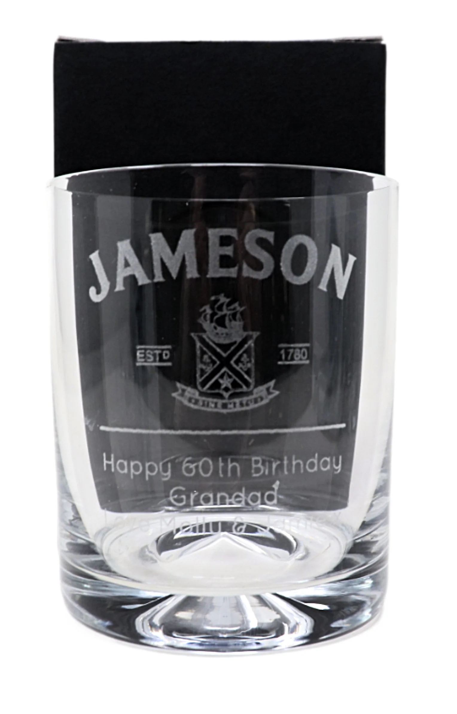 Personalised Glass Tumbler - Jameson Label Design - Image 4