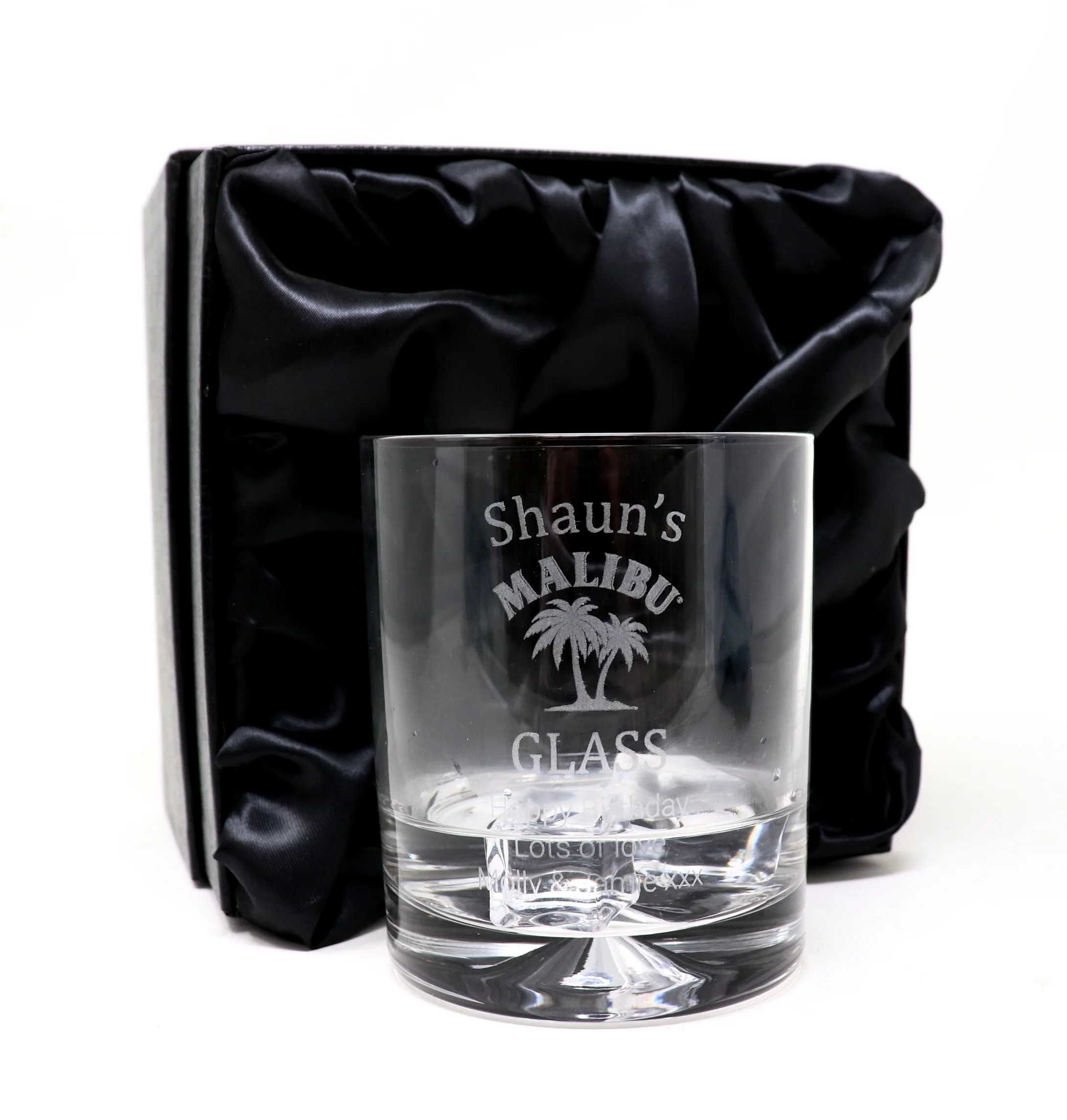 Personalised Glass Tumbler - Malibu Design - Image 3