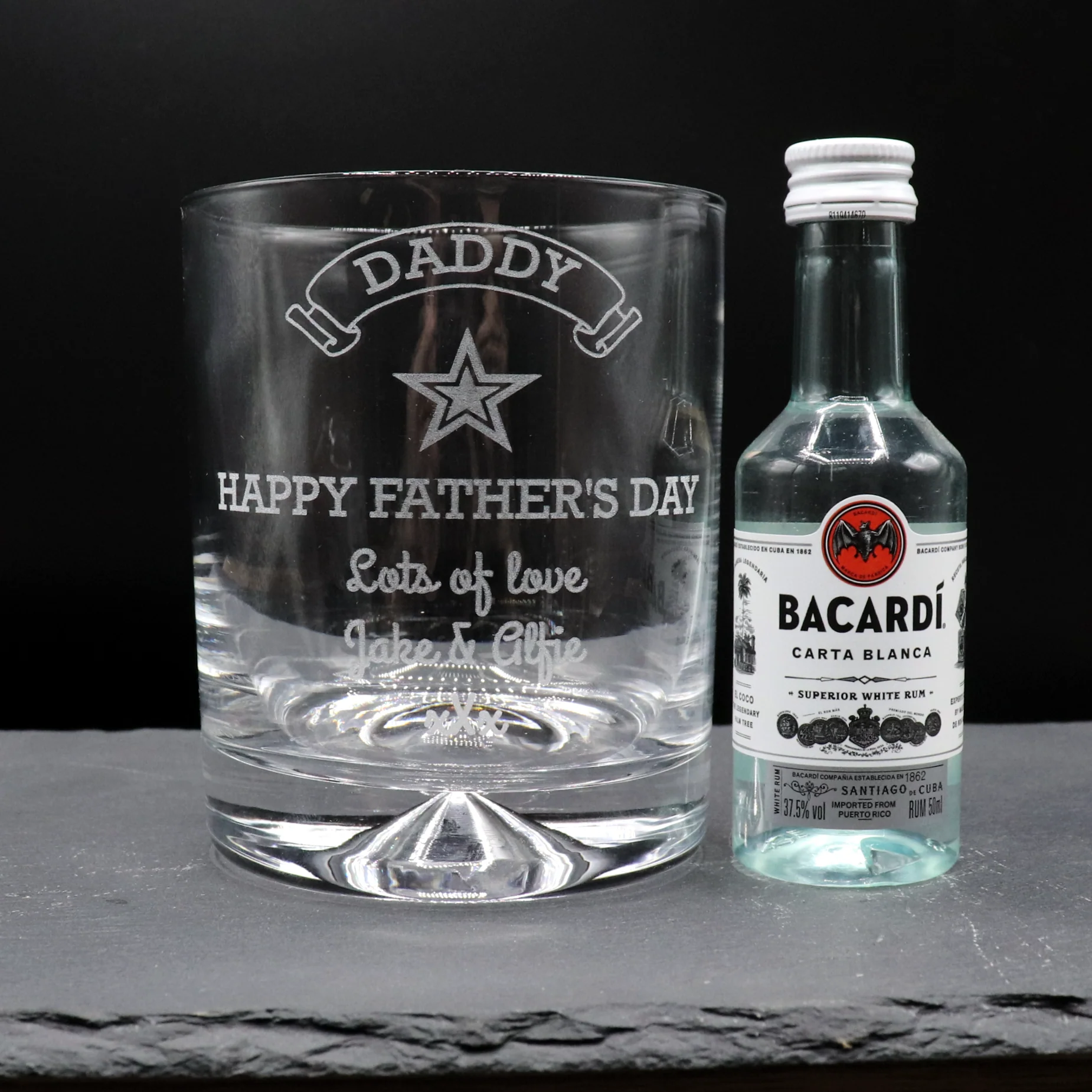 Personalised Glass Tumbler & Miniature Alcohol - Fathers Day Design - Image 11