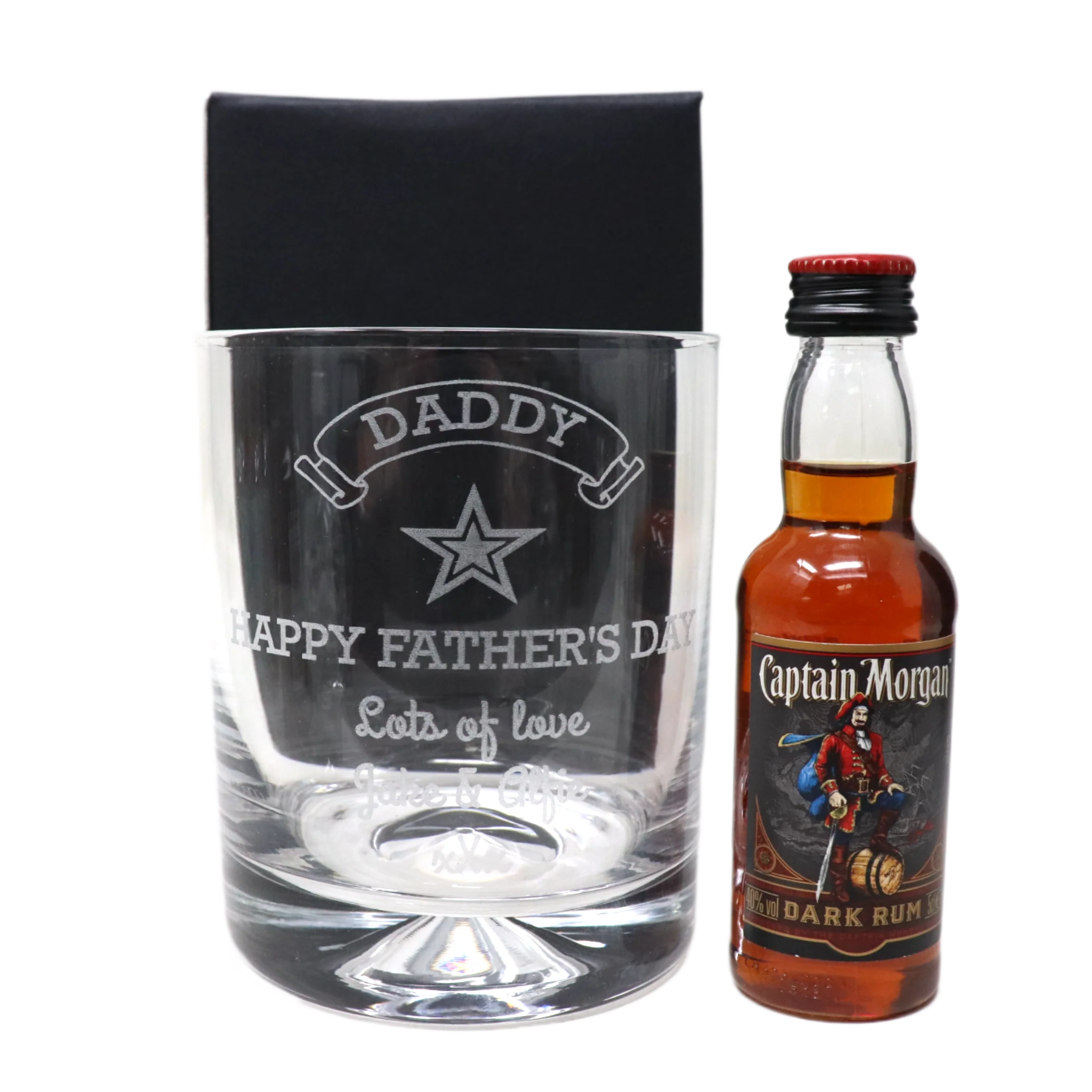 Personalised Glass Tumbler & Miniature Alcohol - Fathers Day Design - Image 3