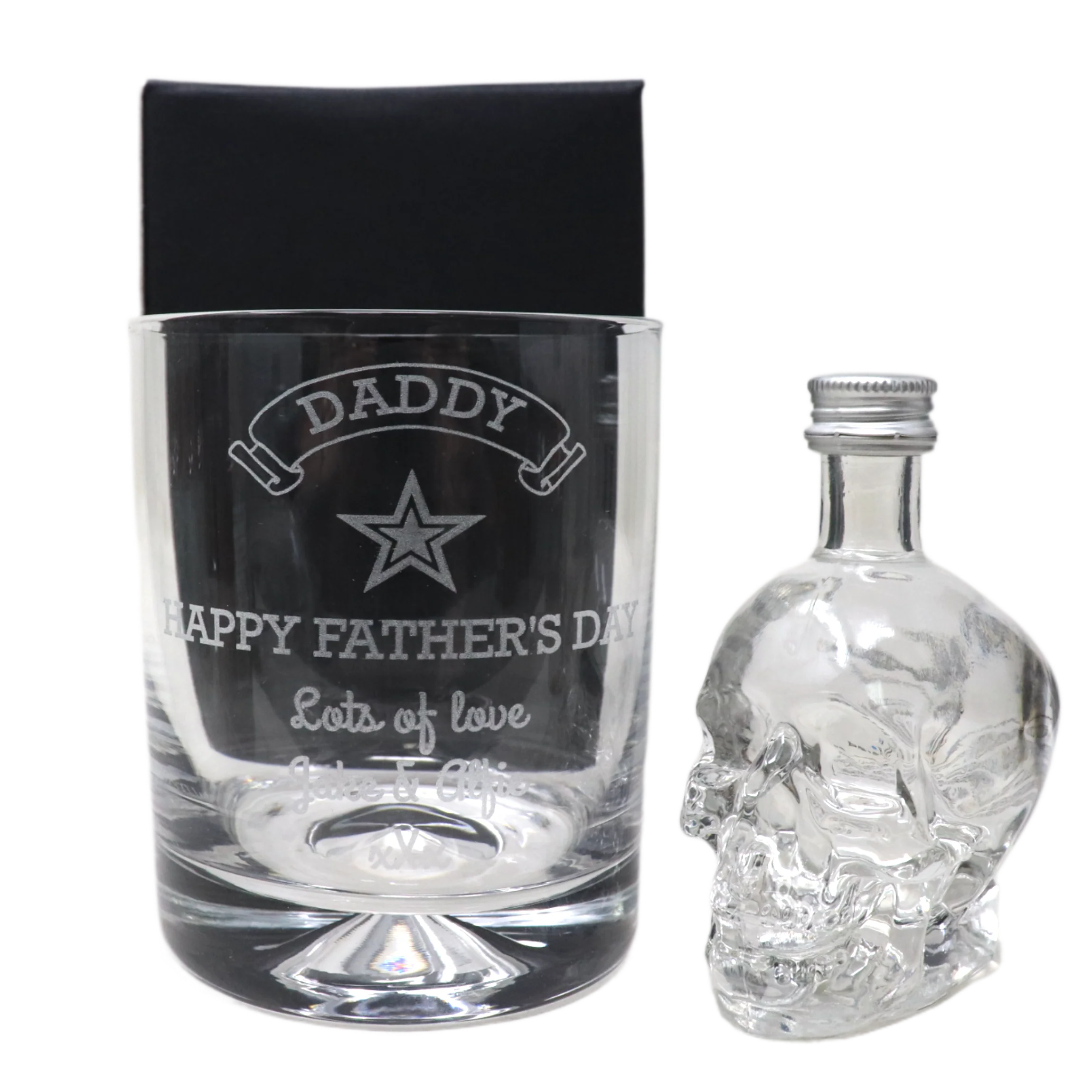 Personalised Glass Tumbler & Miniature Alcohol - Fathers Day Design - Image 4