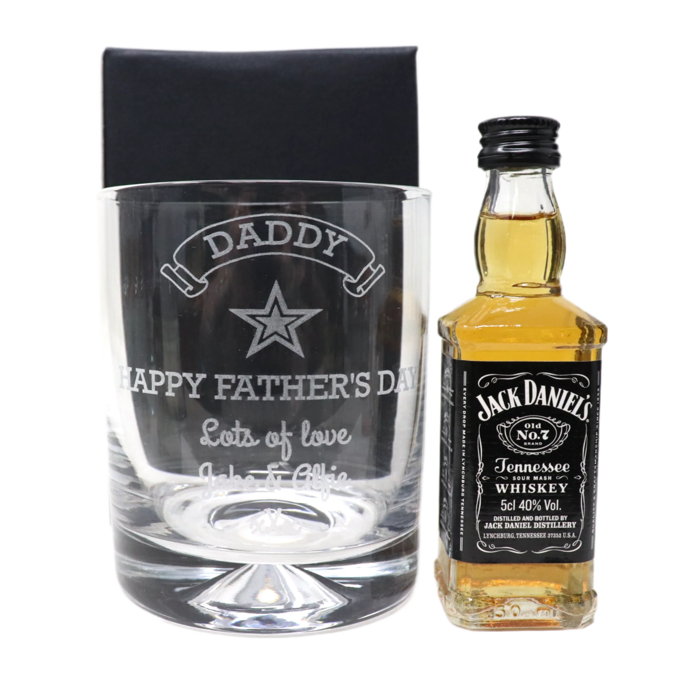 Personalised Glass Tumbler & Miniature Alcohol - Fathers Day Design - Image 6