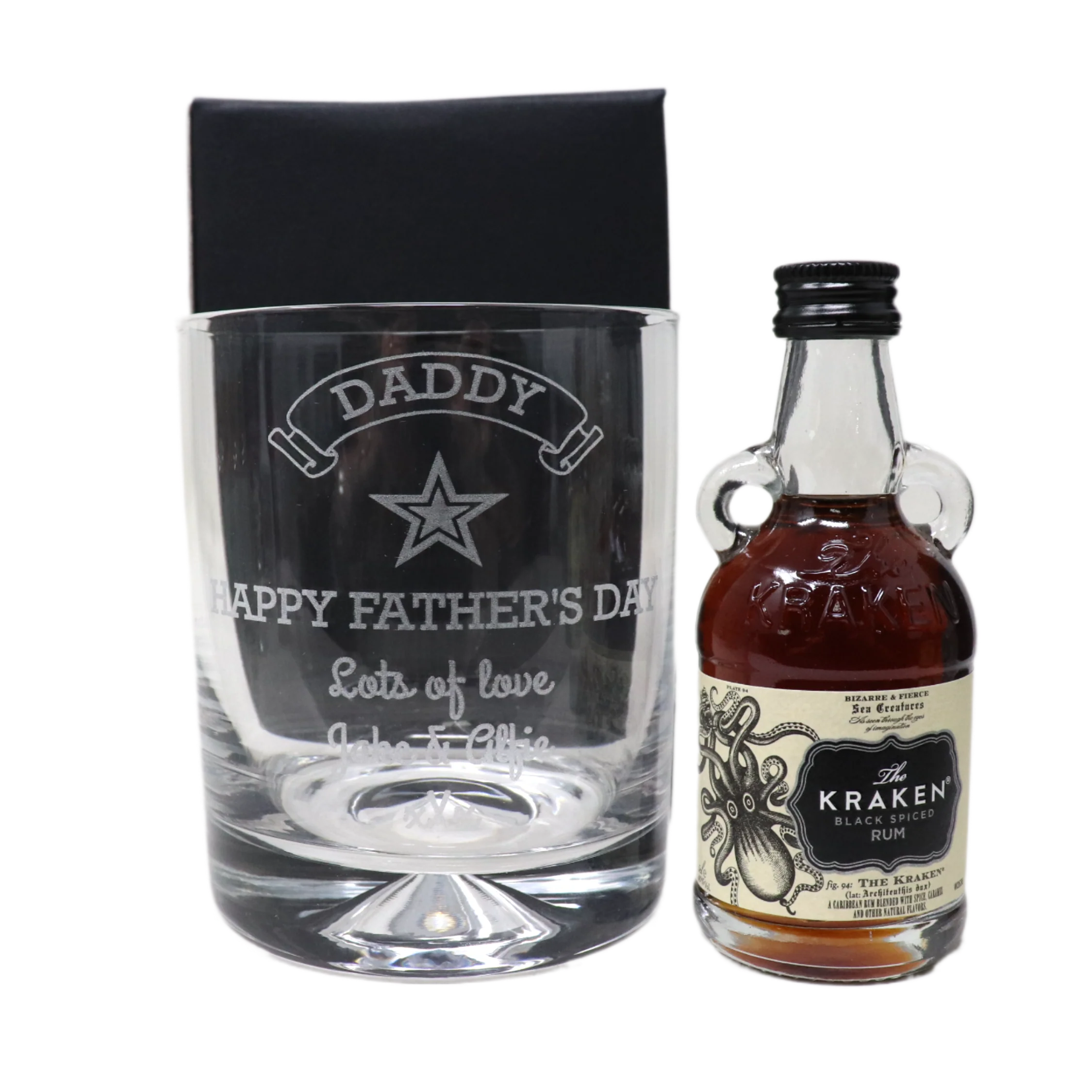Personalised Glass Tumbler & Miniature Alcohol - Fathers Day Design - Image 9