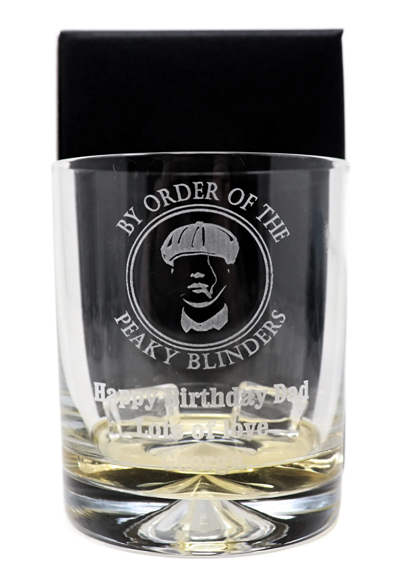 Personalised Glass Tumbler - Peaky Blinders Design - Image 2