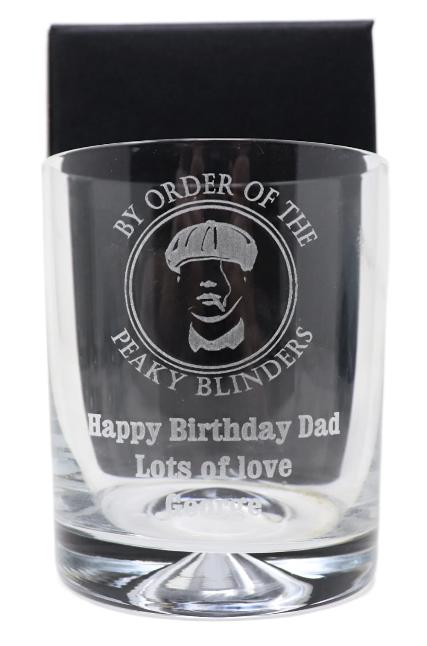 Personalised Glass Tumbler - Peaky Blinders Design - Image 3