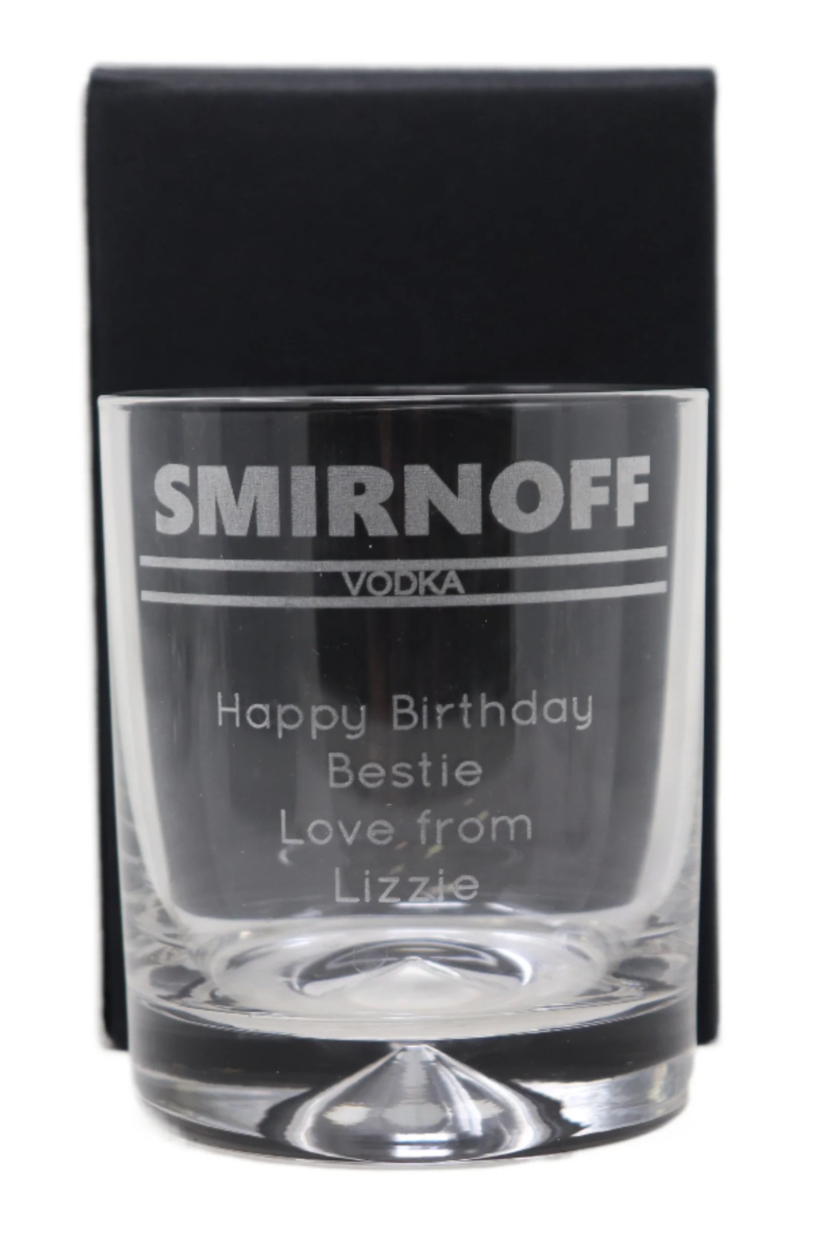 Personalised Glass Tumbler - Smirnoff Banner Design - Image 2