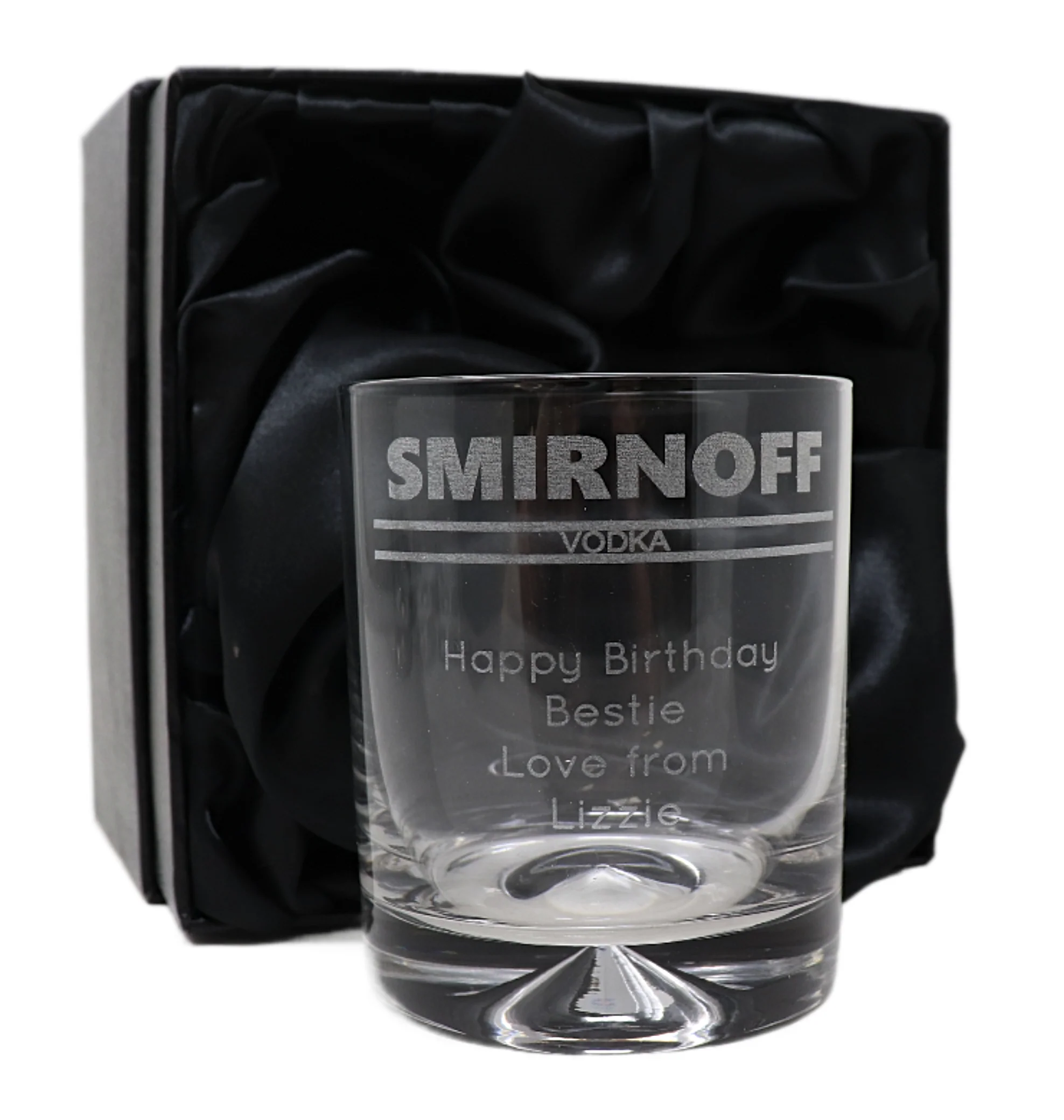 Personalised Glass Tumbler - Smirnoff Banner Design - Image 3