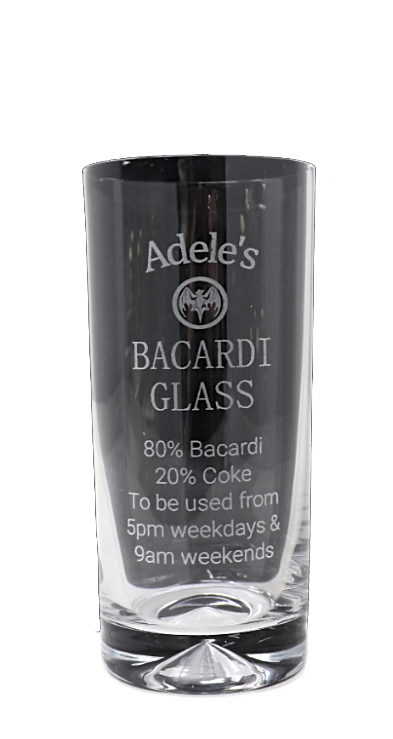 Personalised Highball Glass - Bacardi % Design - Image 3