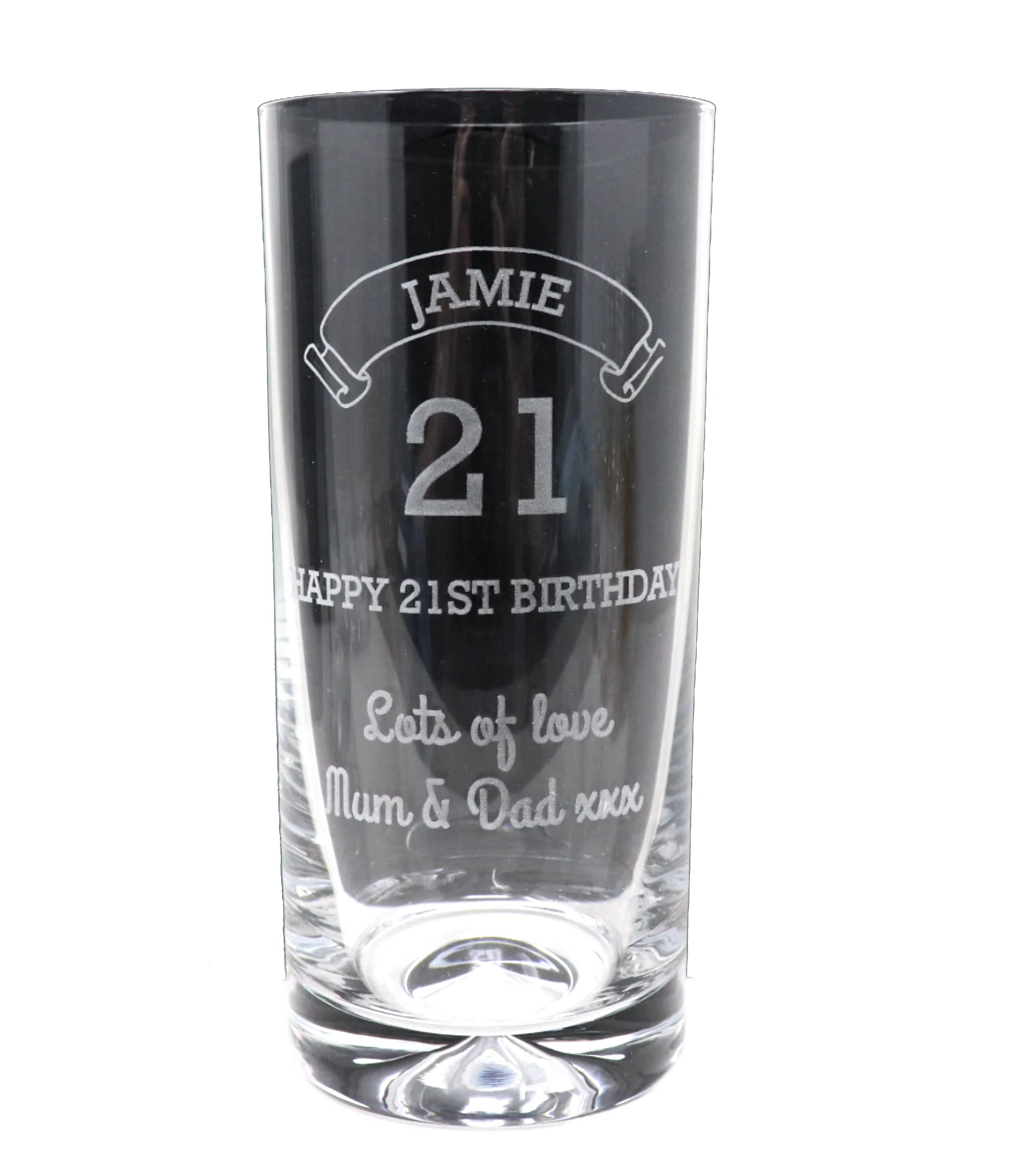 Personalised Birthday Age Highball Glass - Image 2