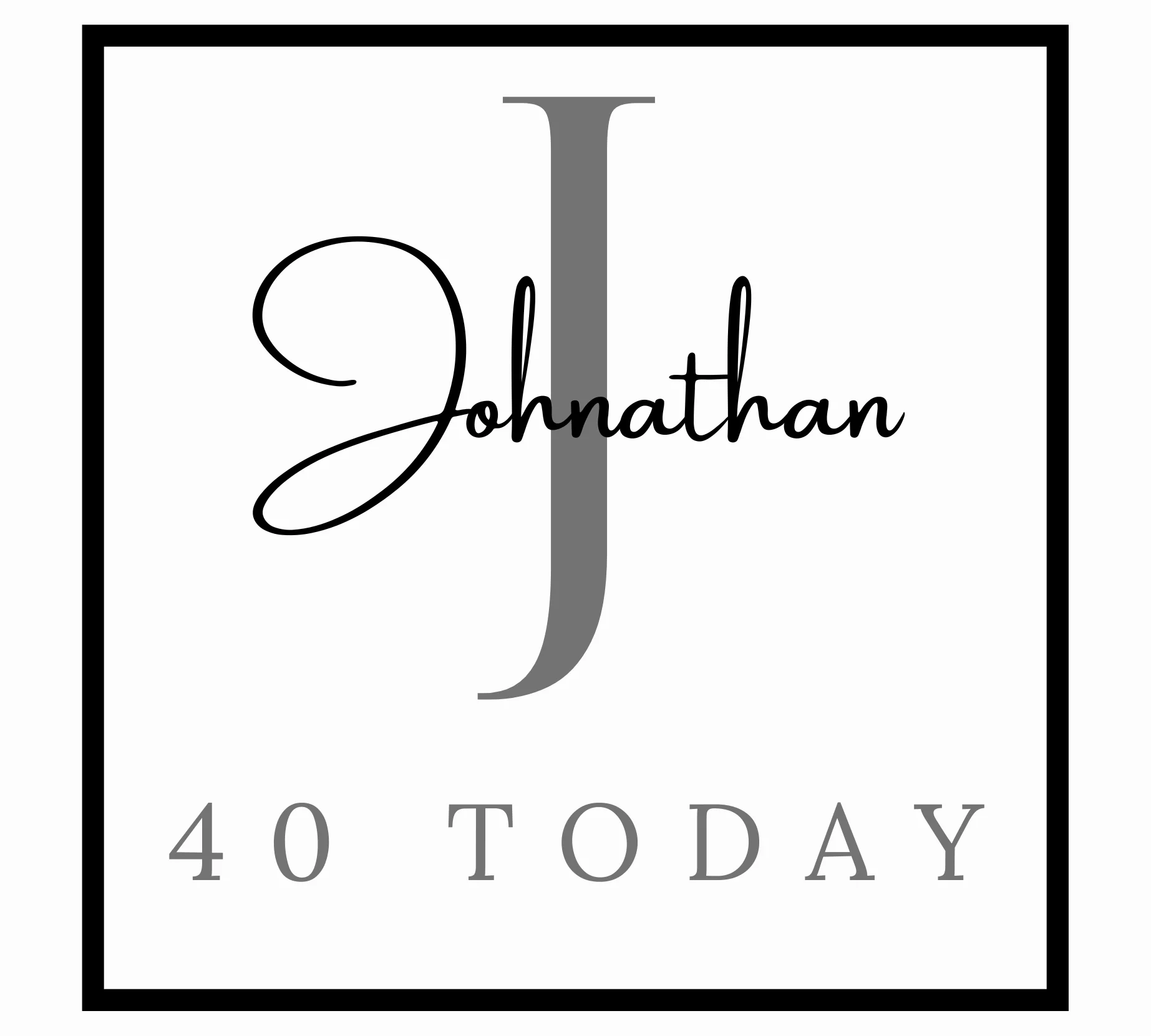 Personalised Birthday Age Highball Glass & Initial Miniature Alcohol Bottle - Image 8