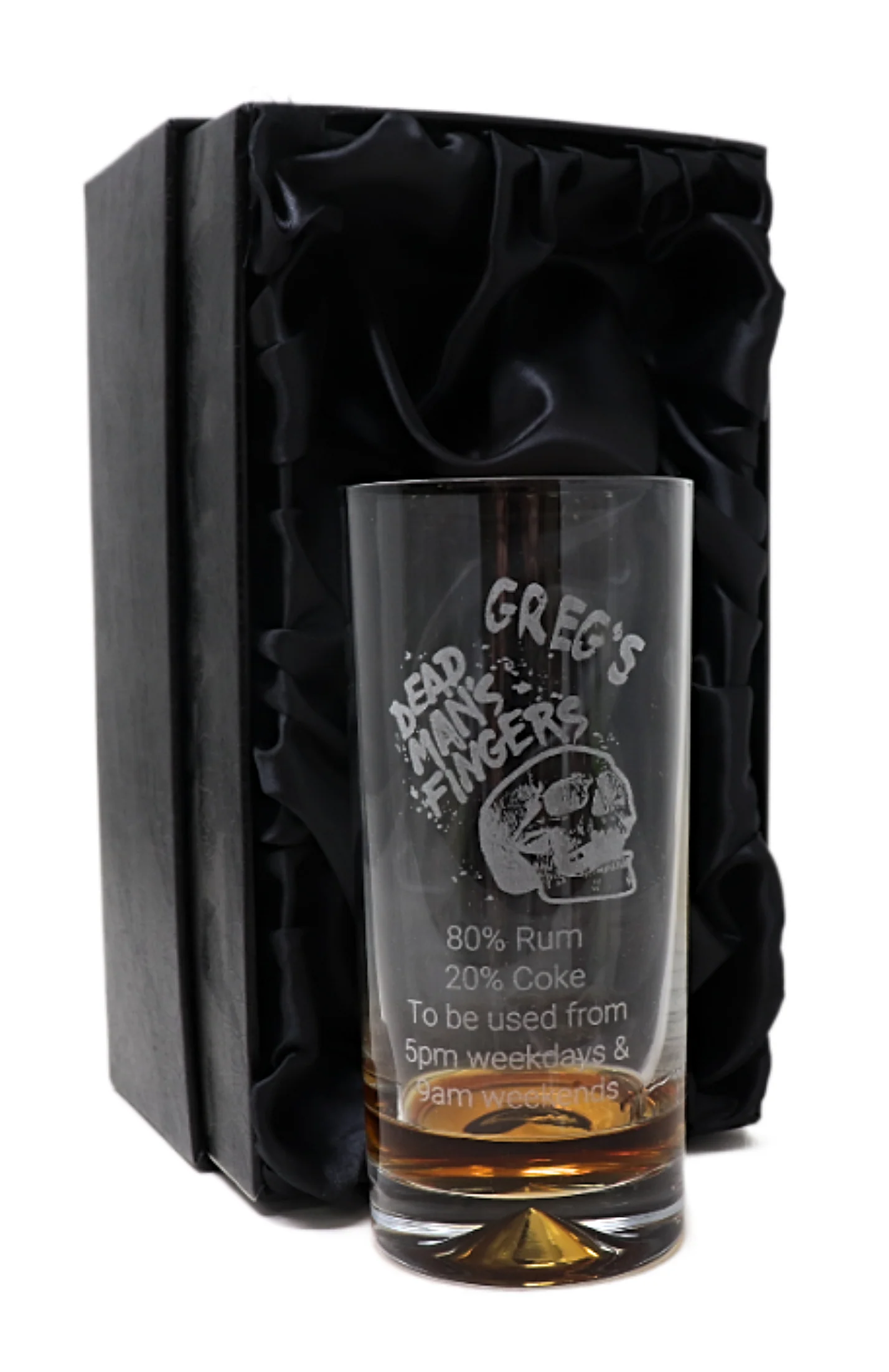 Personalised Highball Glass - Dead Man's Fingers Rum Design - Image 2