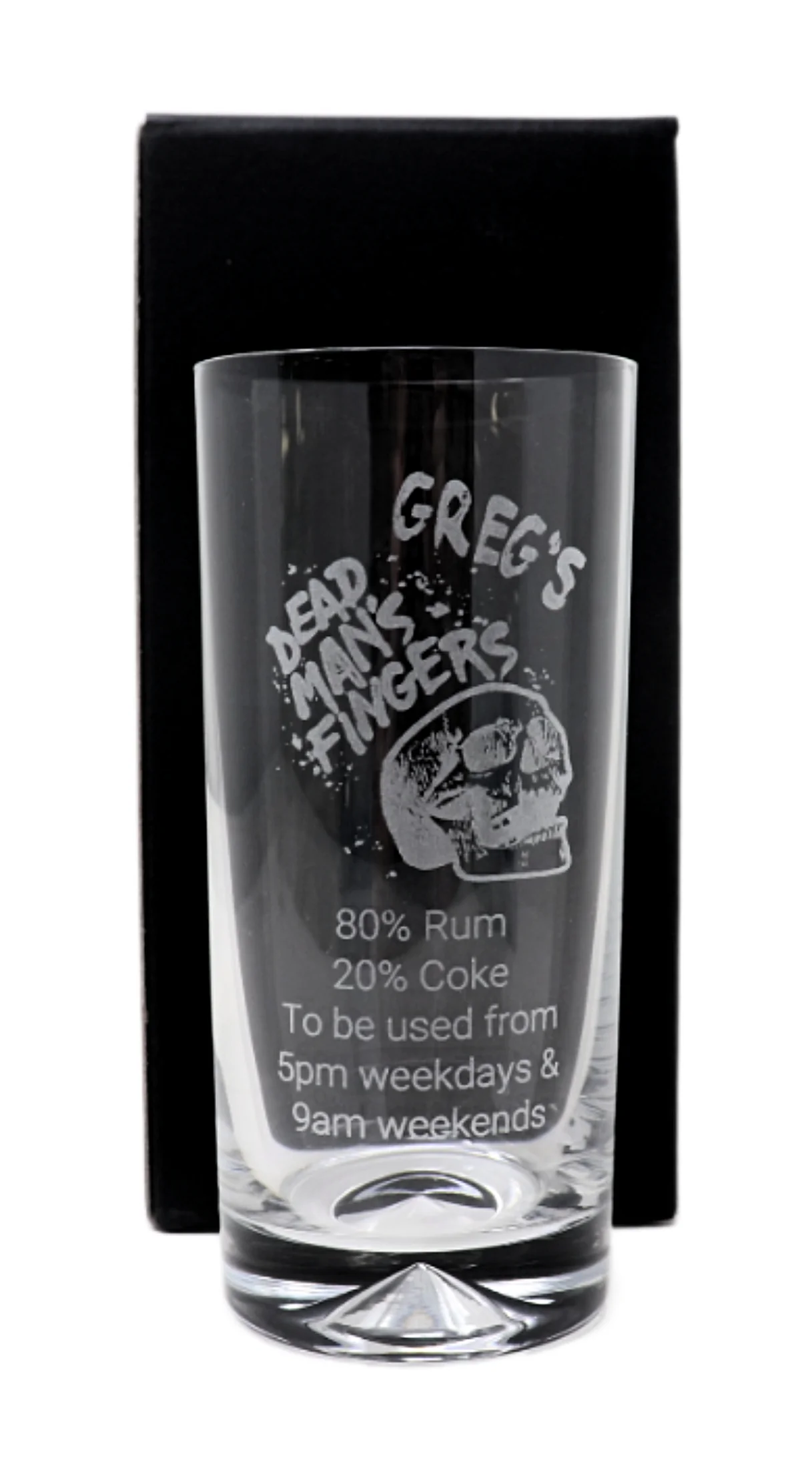 Personalised Highball Glass - Dead Man's Fingers Rum Design - Image 3