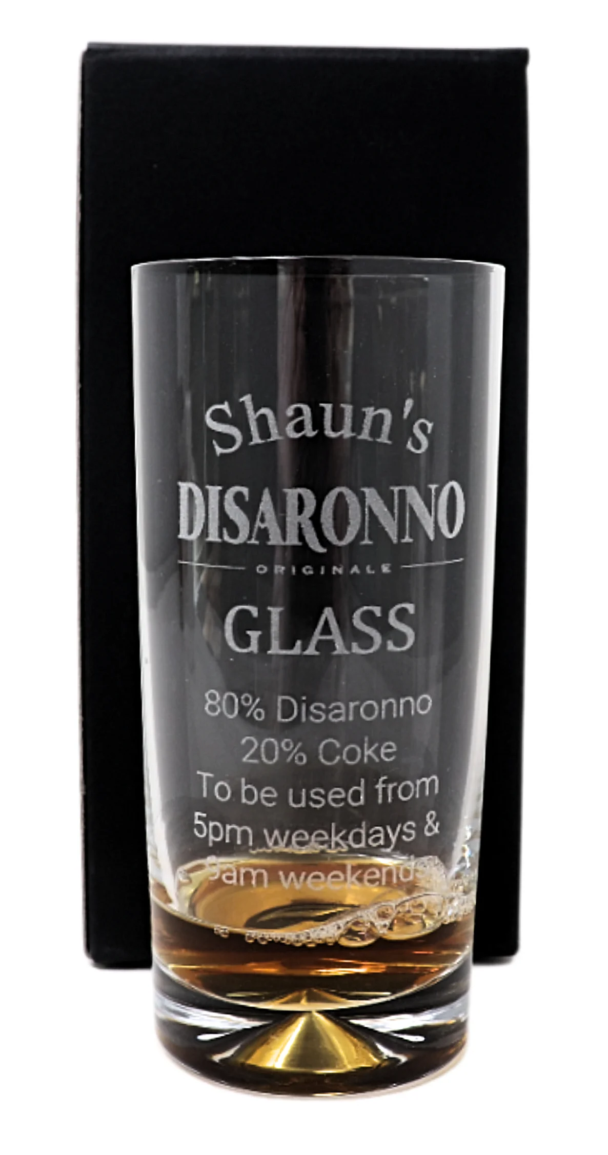 Personalised Highball Glass - Disaronno % Design - Image 3