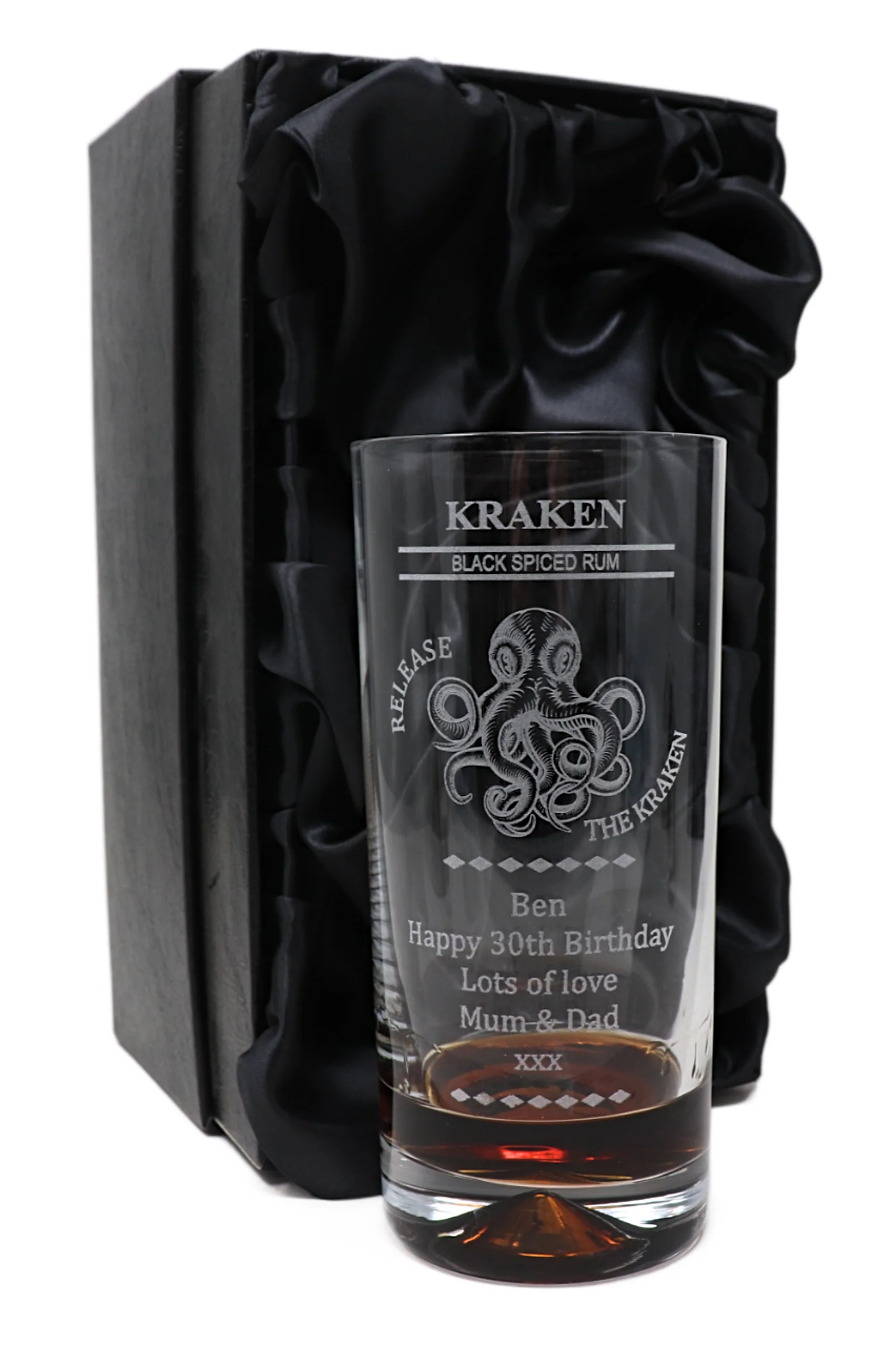 Personalised Highball Glass - Kraken Octopus Design - Image 3