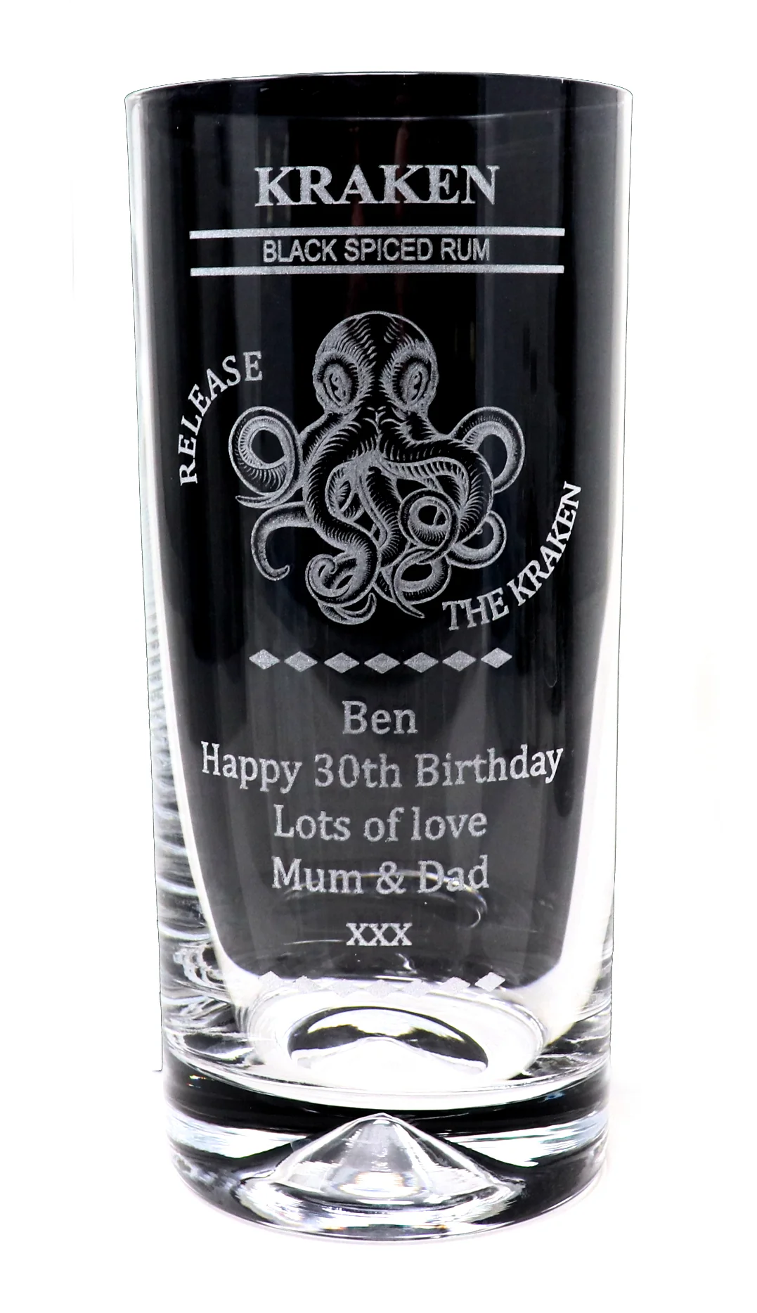 Personalised Highball Glass - Kraken Octopus Design - Image 4