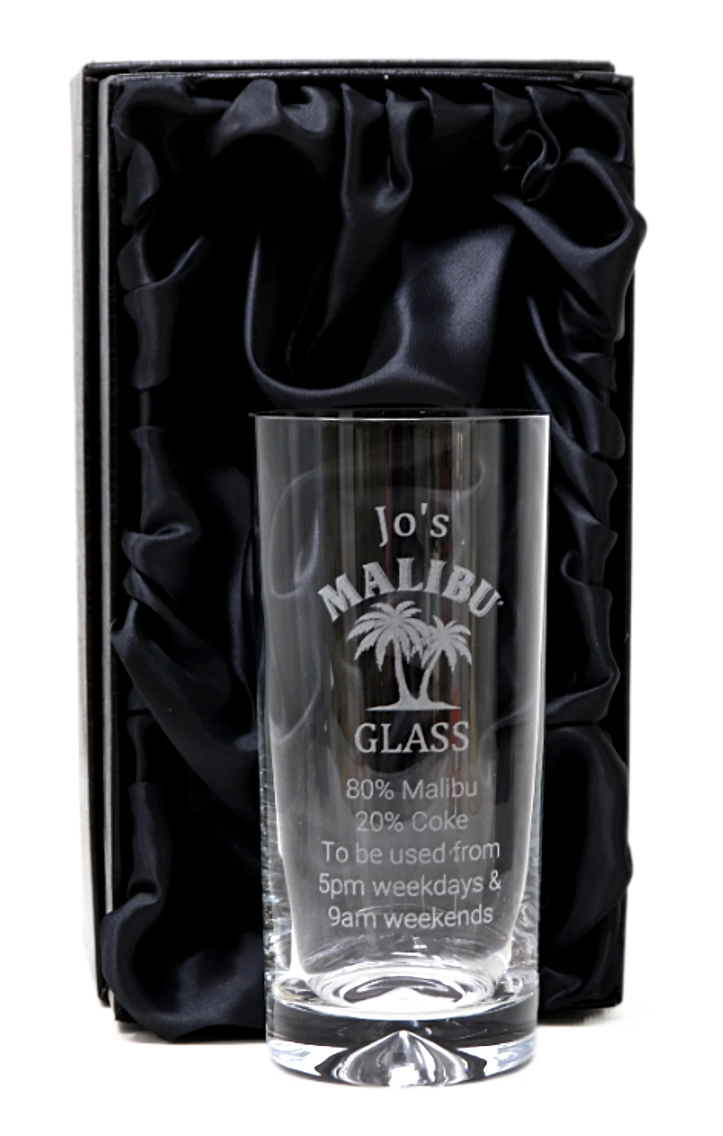 Personalised Highball Glass - Malibu % Design - Image 2