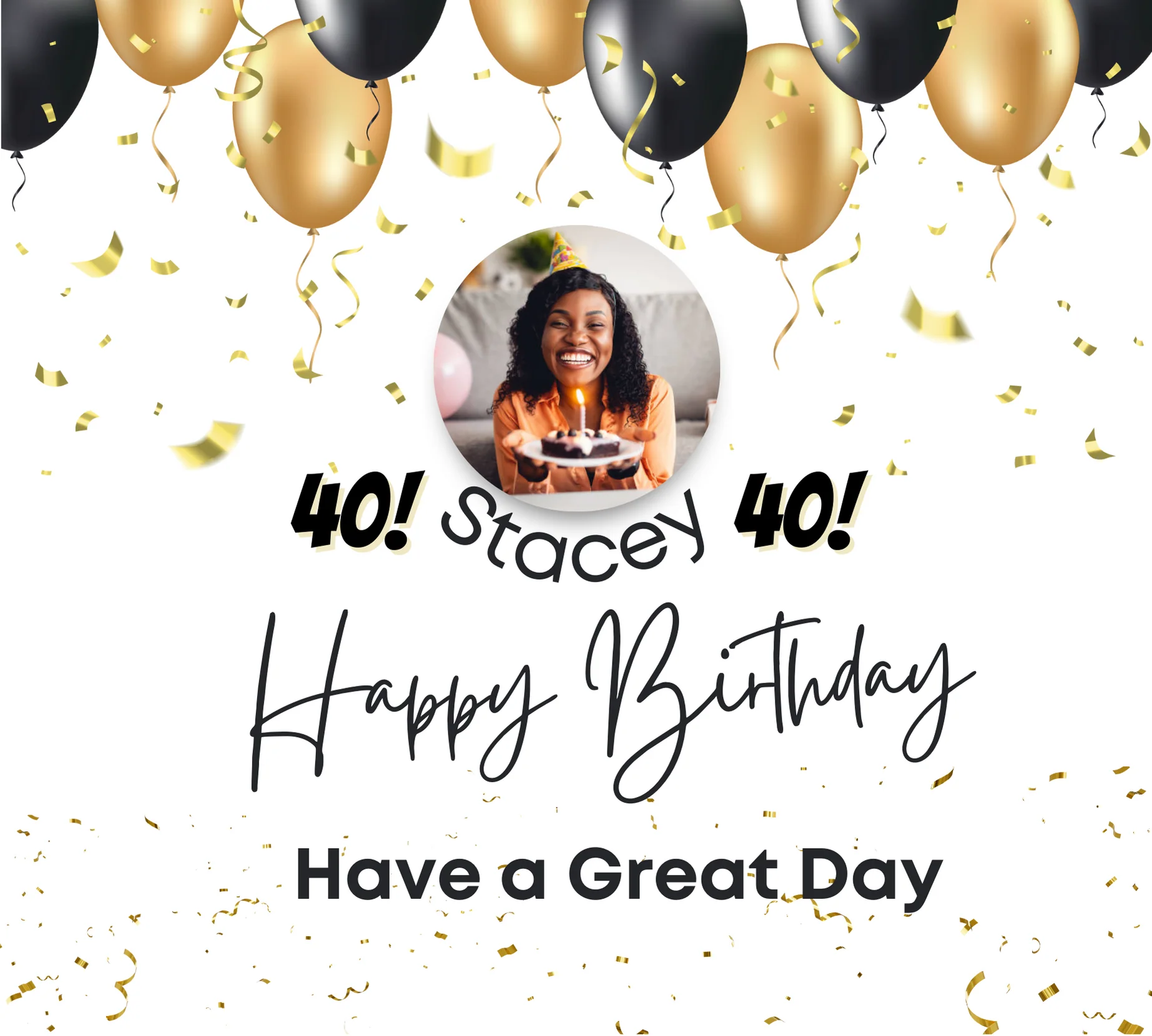 Personalised Birthday Age Highball Glass & Balloons Photo Miniature Alcohol Gift Set - Image 7