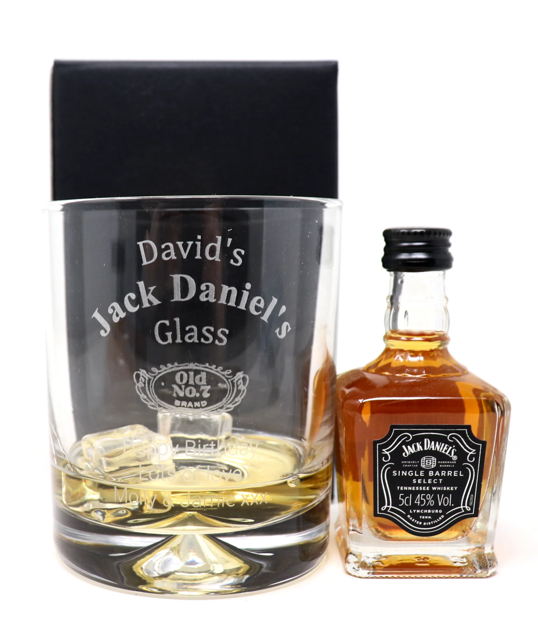 Personalised Glass Tumbler & Miniature - Jack Daniels Design - Image 12