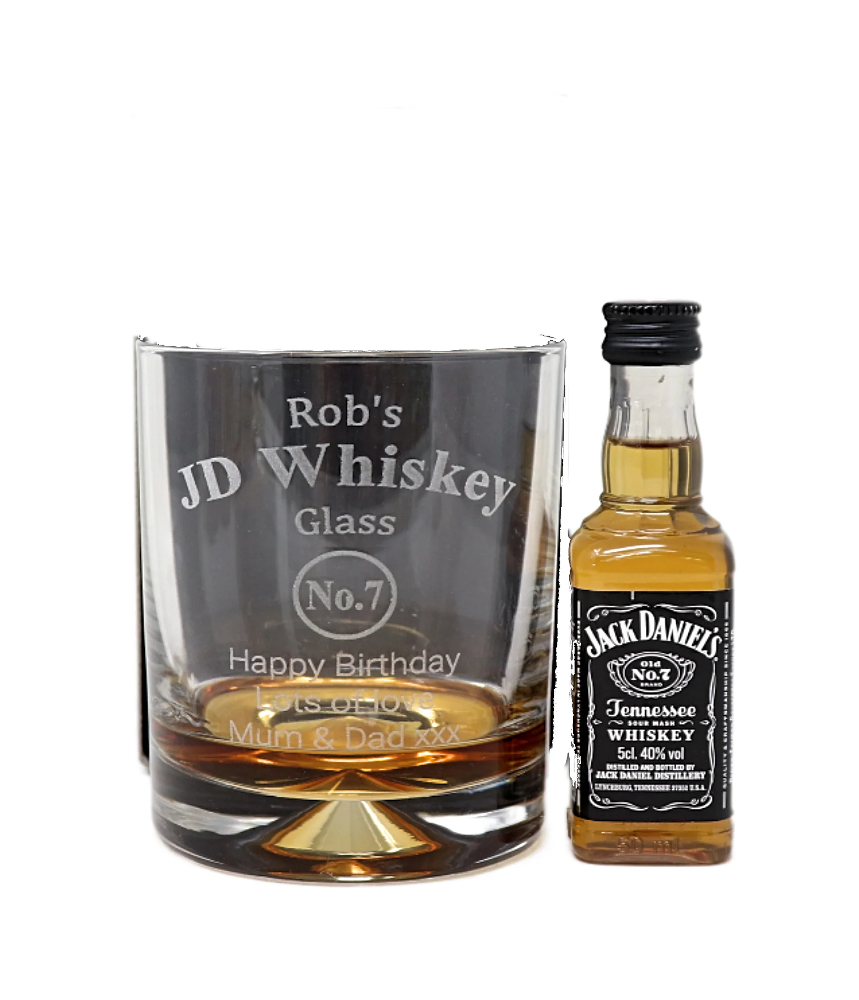 Personalised Glass Tumbler & Miniature - Jack Daniels Design - Image 17