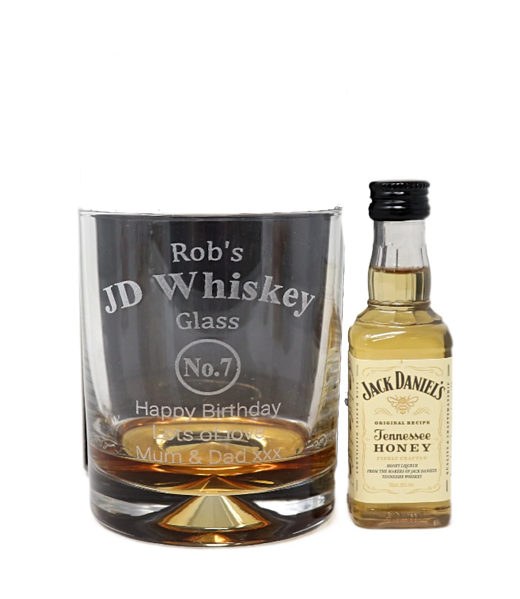 Personalised Glass Tumbler & Miniature - Jack Daniels Design - Image 19