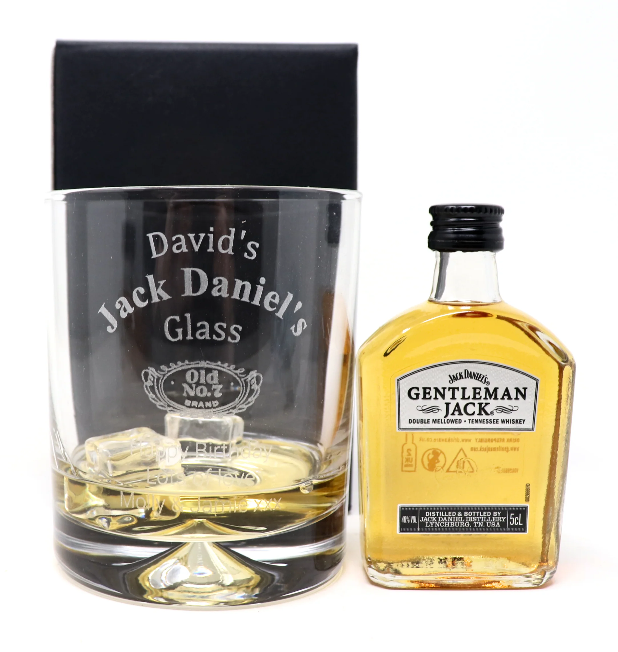 Personalised Glass Tumbler & Miniature - Jack Daniels Design - Image 2