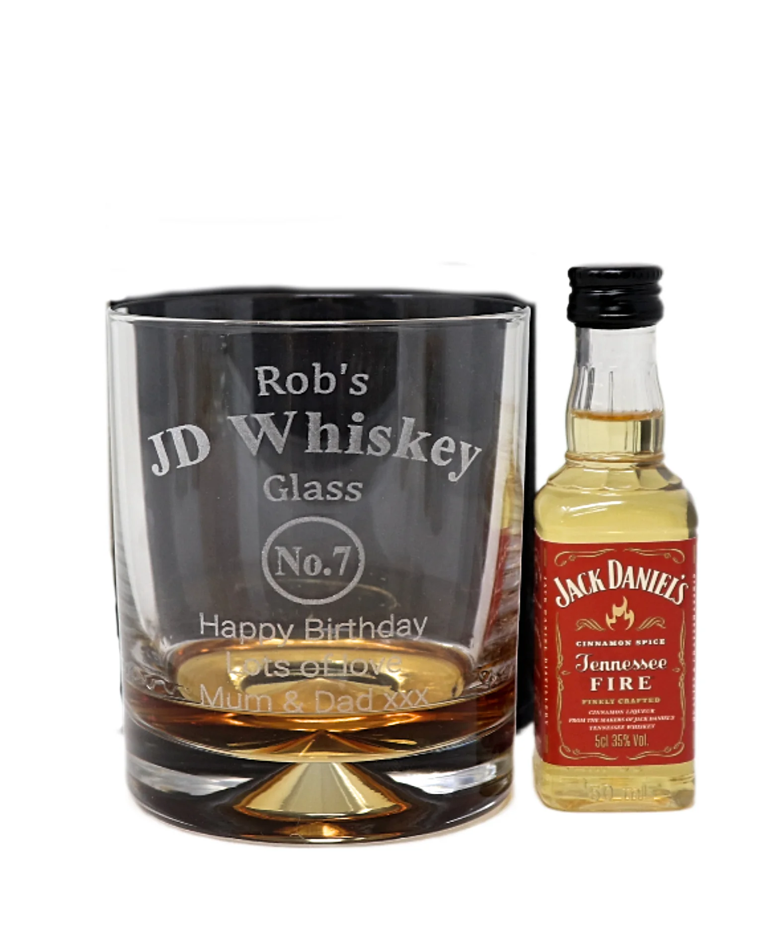 Personalised Glass Tumbler & Miniature - Jack Daniels Design - Image 20