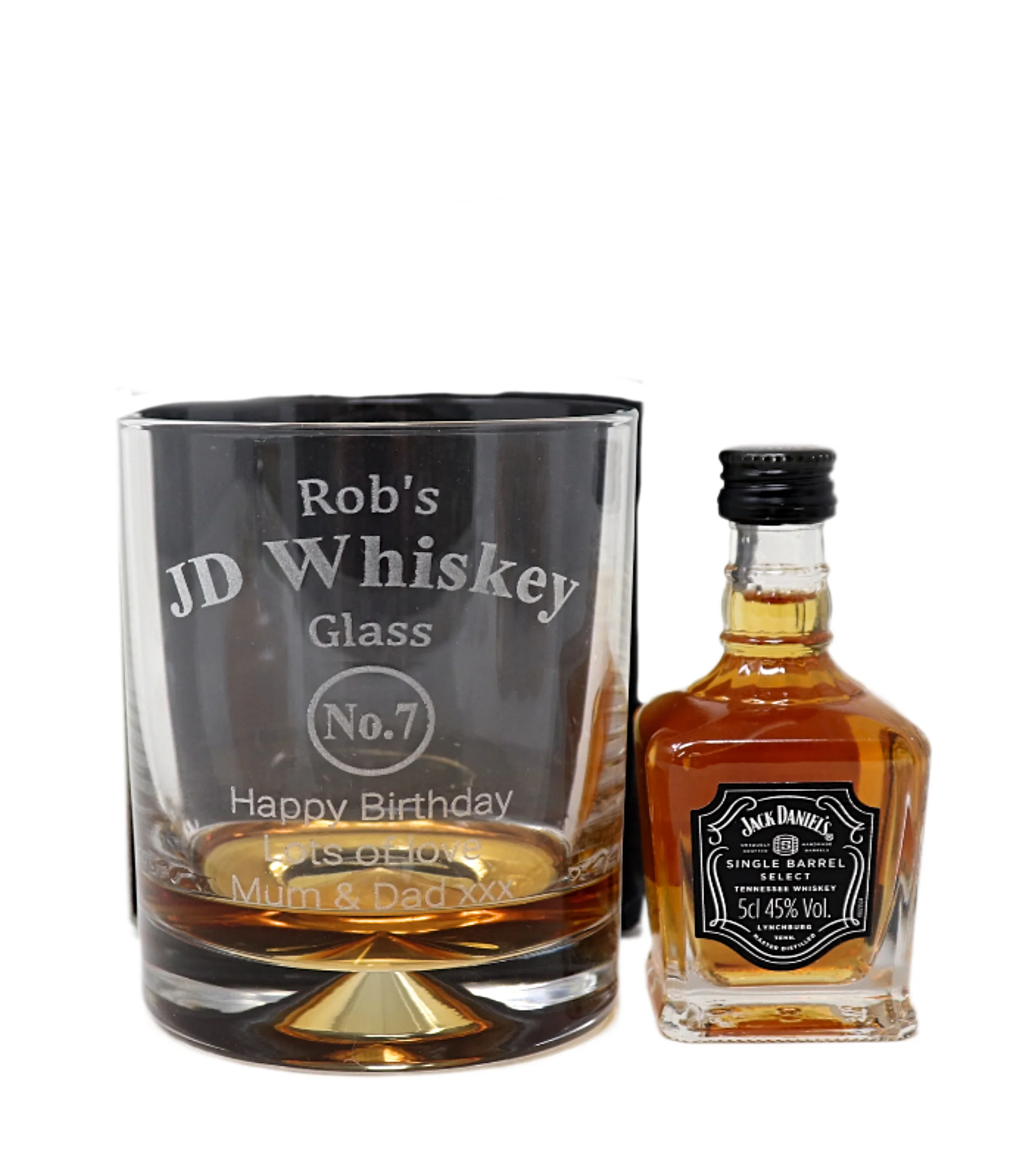 Personalised Glass Tumbler & Miniature - Jack Daniels Design - Image 21