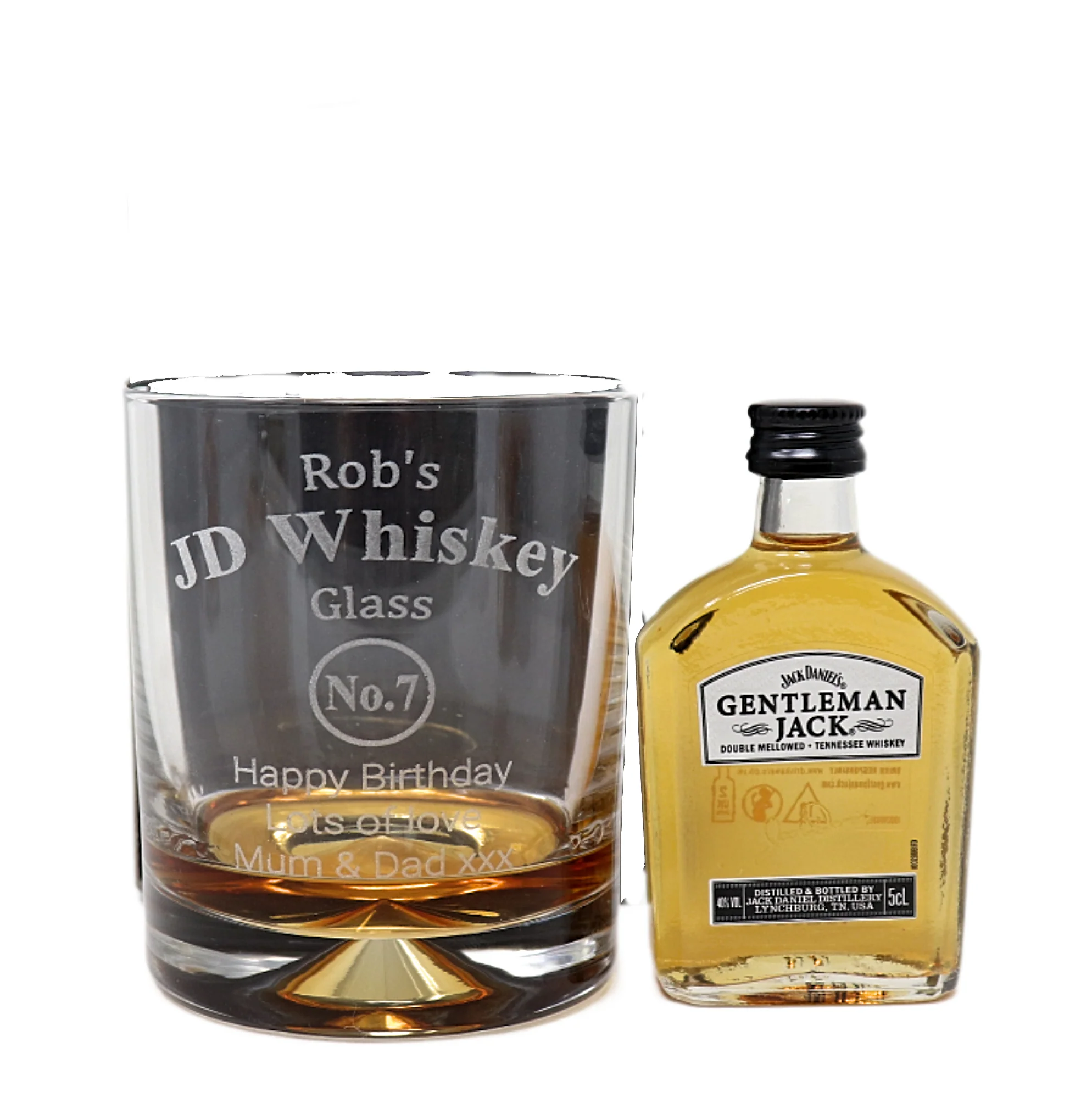 Personalised Glass Tumbler & Miniature - Jack Daniels Design - Image 22