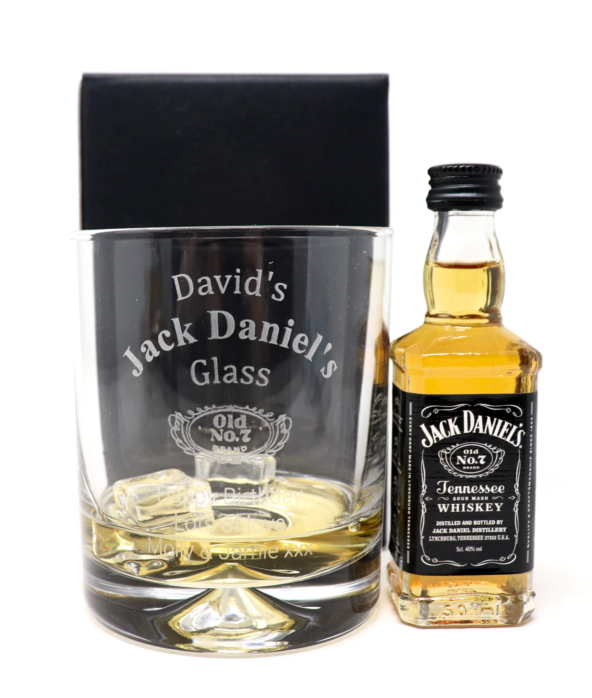 Personalised Glass Tumbler & Miniature - Jack Daniels Design - Image 4