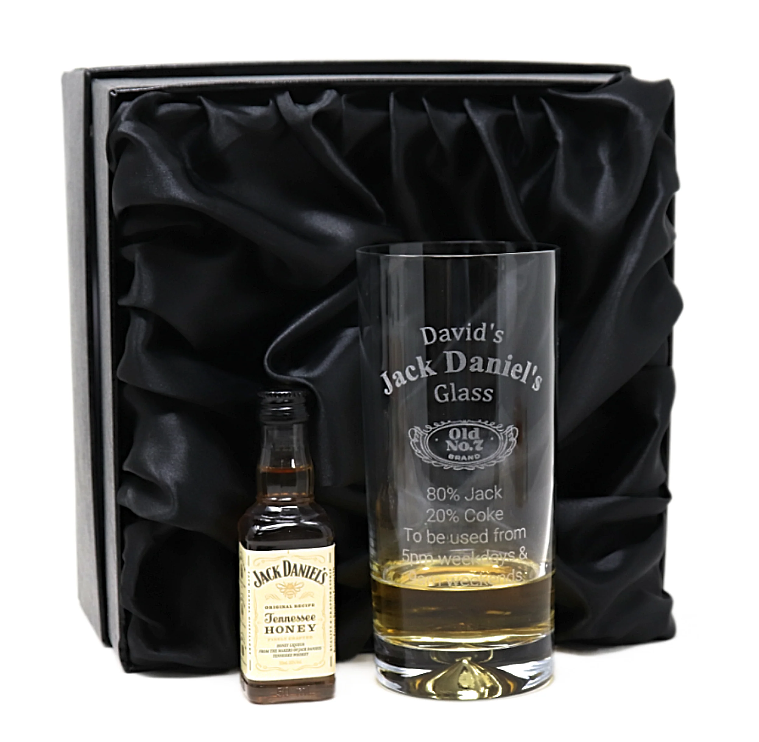 Personalised Highball Glass & Miniature - Jack Daniels % Design - Image 10