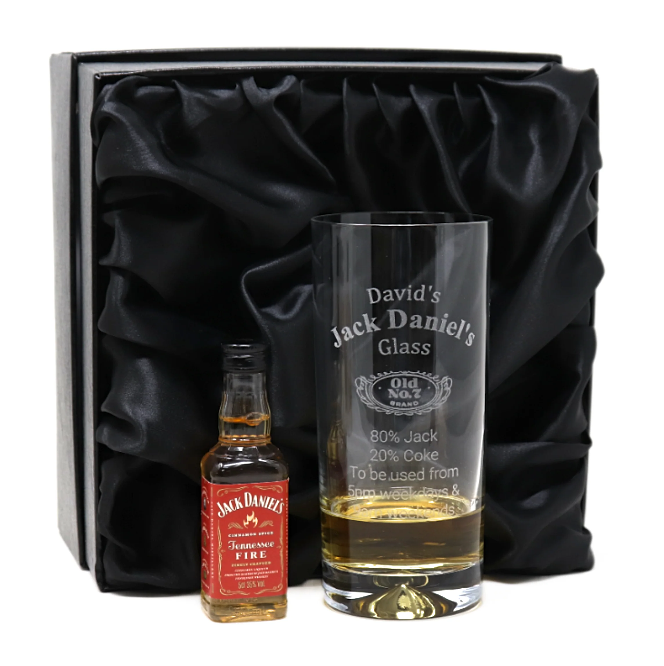 Personalised Highball Glass & Miniature - Jack Daniels % Design - Image 12
